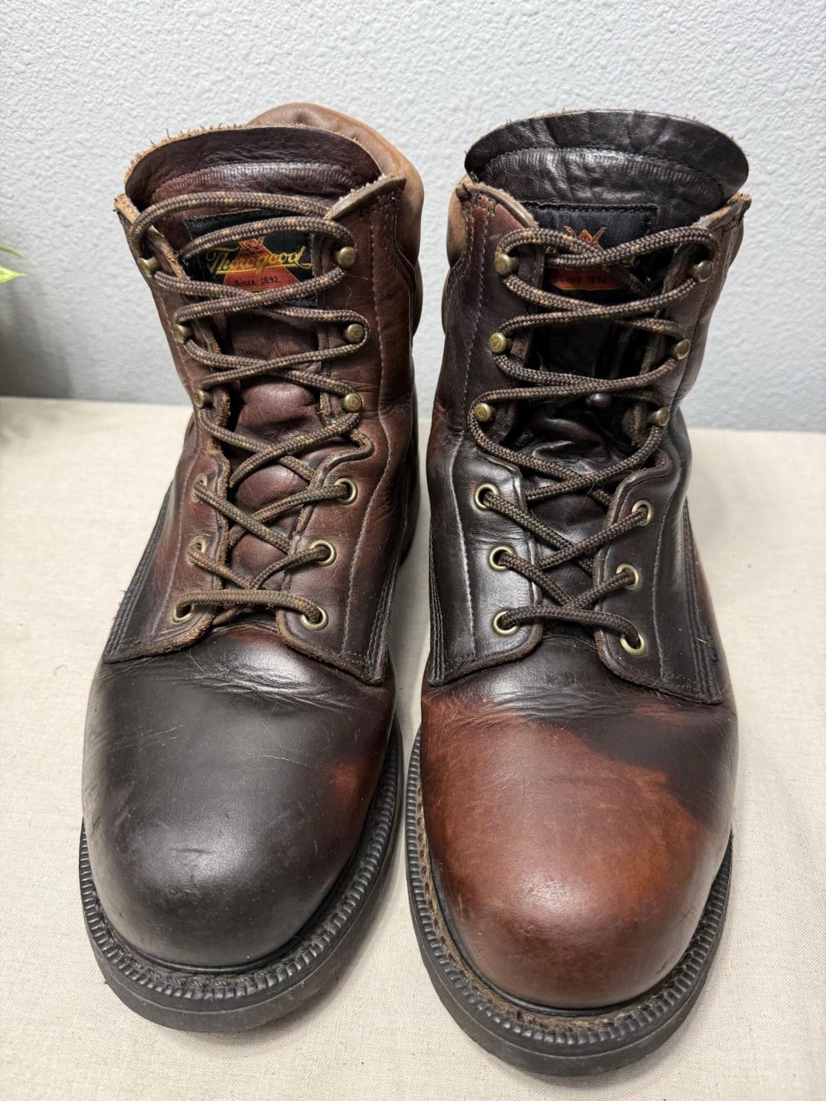 Thorogood Thorogood Steel Toe Work Boot Men's 9.5 D Leather Size US 9.5 / EU 42-43 - 3 Thumbnail