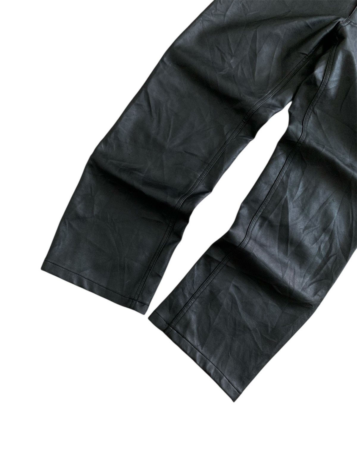 Helmut Lang Last📦 Japanesebrand Leather Baggy Pants Size 26" / US 2 / IT 38 - 2 Thumbnail