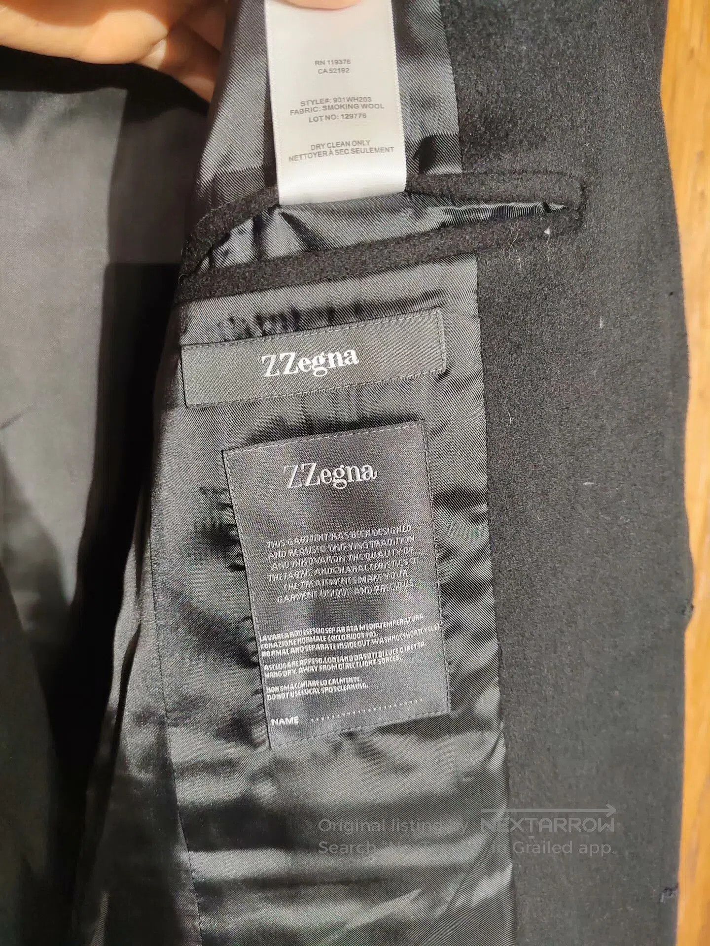 Z Zegna ZZegna Wool Blend Coat for Men. Size US M / EU 48-50 / 2 - 4 Thumbnail