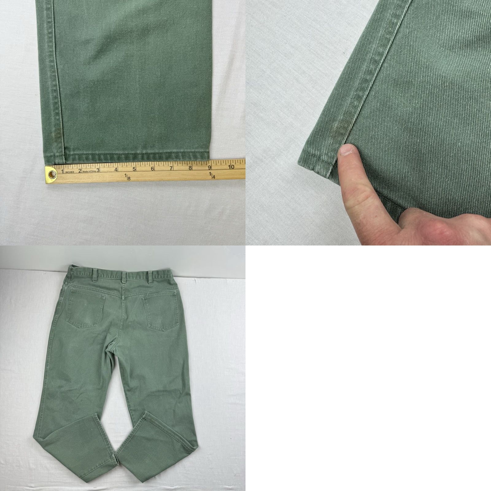Vintage VINTAGE Lion Apparel Jeans Men 38x30 Green 90s Straight Leg Pants Size US 38 / EU 54 - 9 Thumbnail