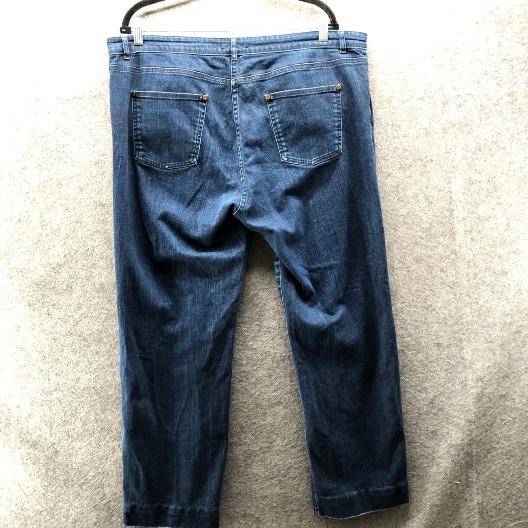 Eileen Fisher Eileen Fisher Jeans Womens XL Blue Straight Leg Waist Stretch Dark Wash Size 40" / US 18 - 2 Thumbnail
