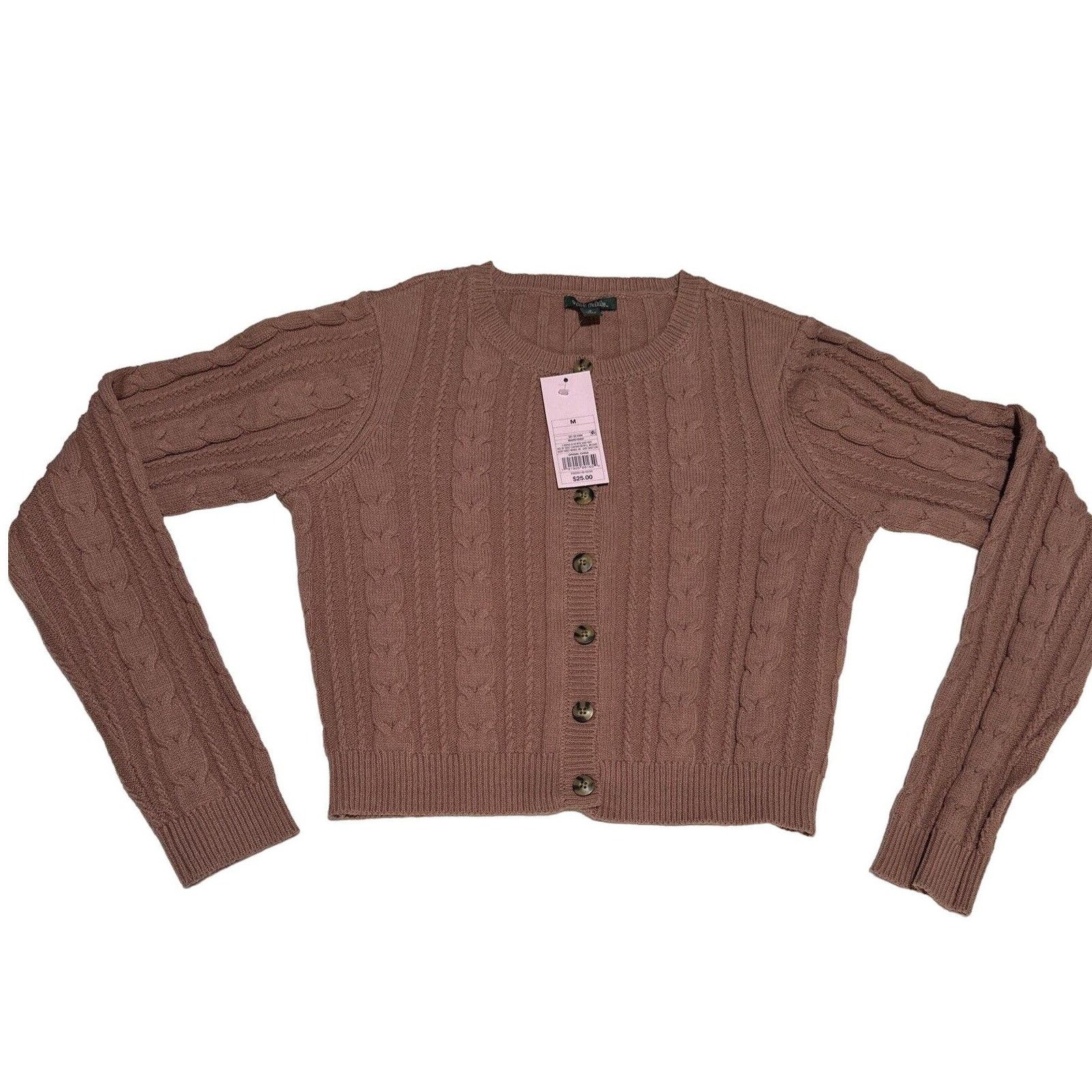 Wildfox Women's Juniors Girls Cable Knit Cardigan Wild Fable Medium Size M / US 6-8 / IT 42-44 - 1 Thumbnail