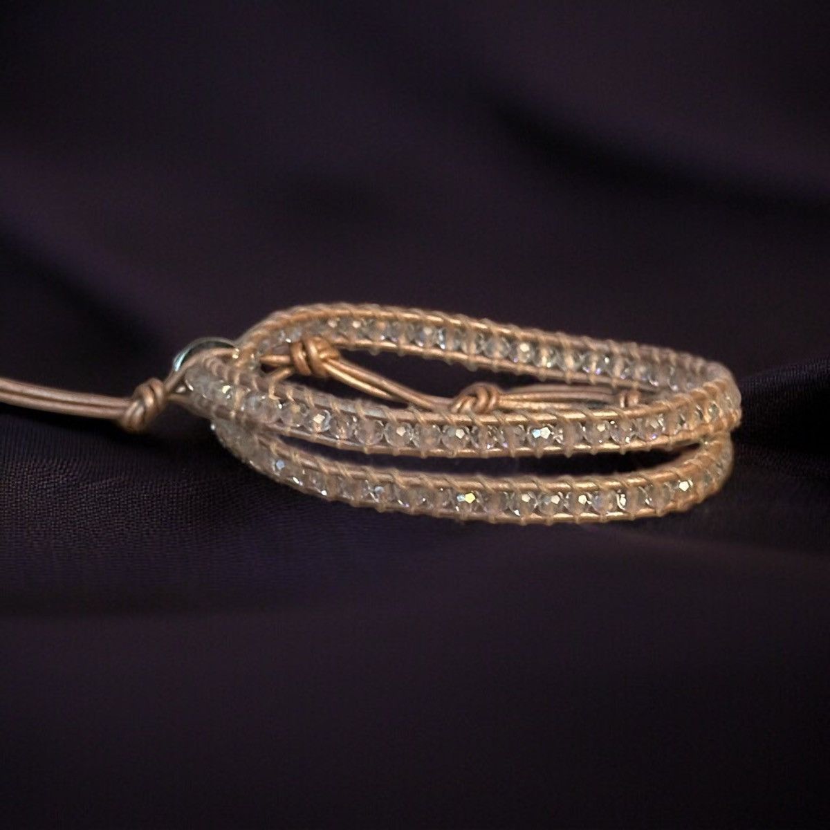 Other Victoria Emerson beige woven crystal bead wrap bracelet Size ONE SIZE - 1 Thumbnail