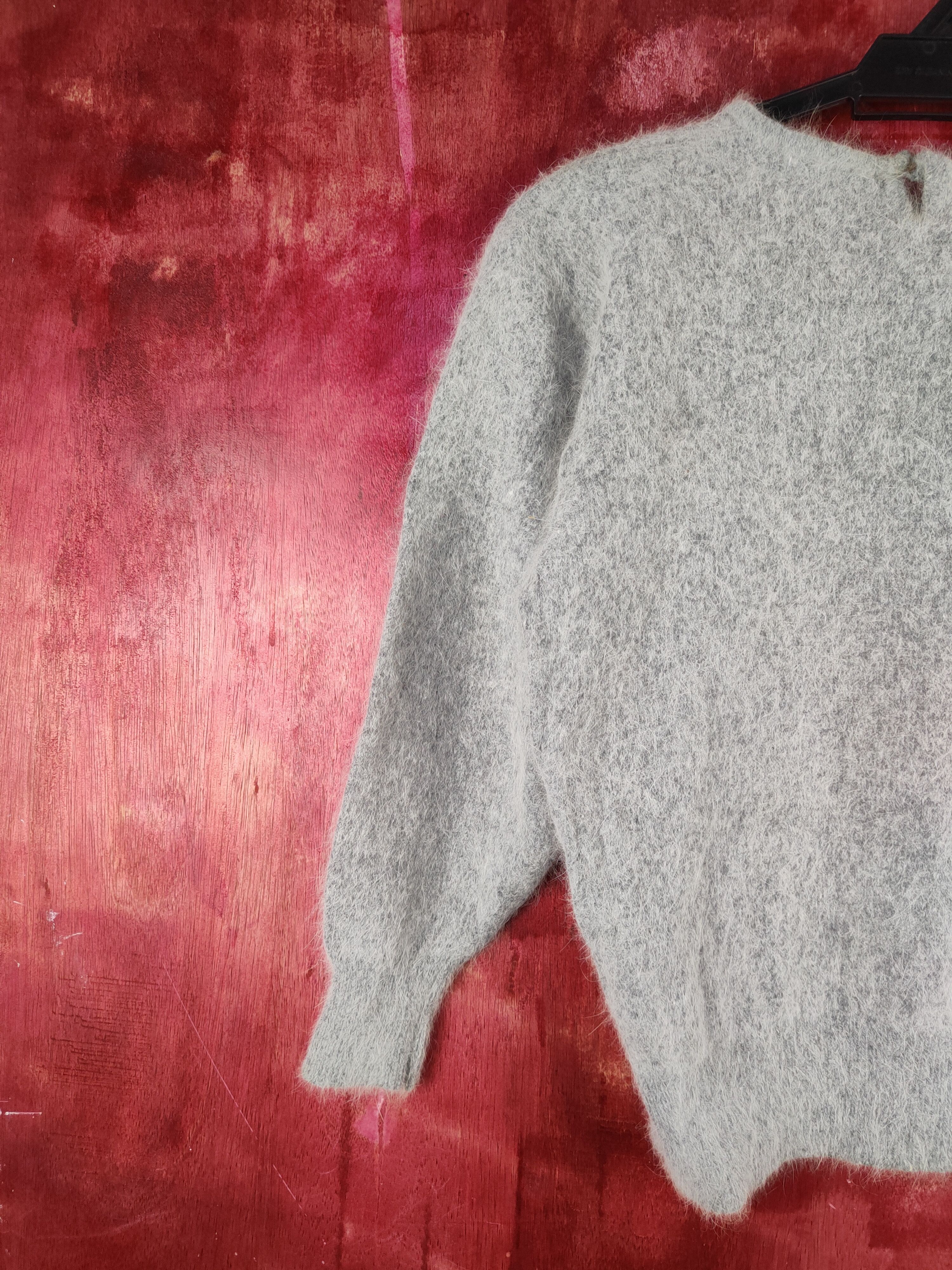 Homespun Knitwear × Japanese Brand × Vintage Sado Im Gray Shag Shaggy Fur Mohair Knitwear #S2104 Size S / US 4 / IT 40 - 8 Thumbnail