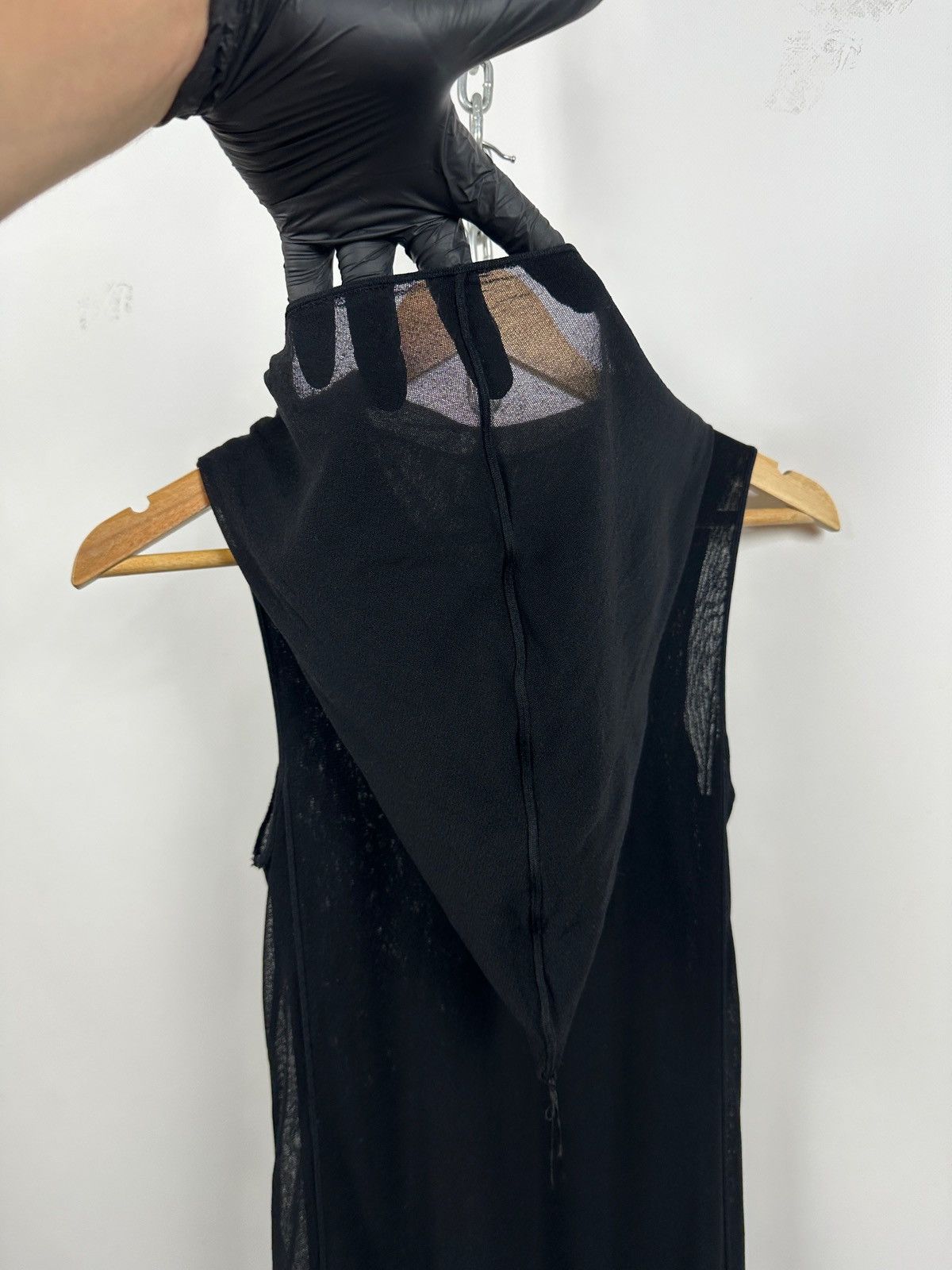 Jean Paul Gaultier Vintage Jean Paul Gaultier Black Gothic Mesh Hood Maxi Dress Size S / US 4 / IT 40 - 19 Thumbnail