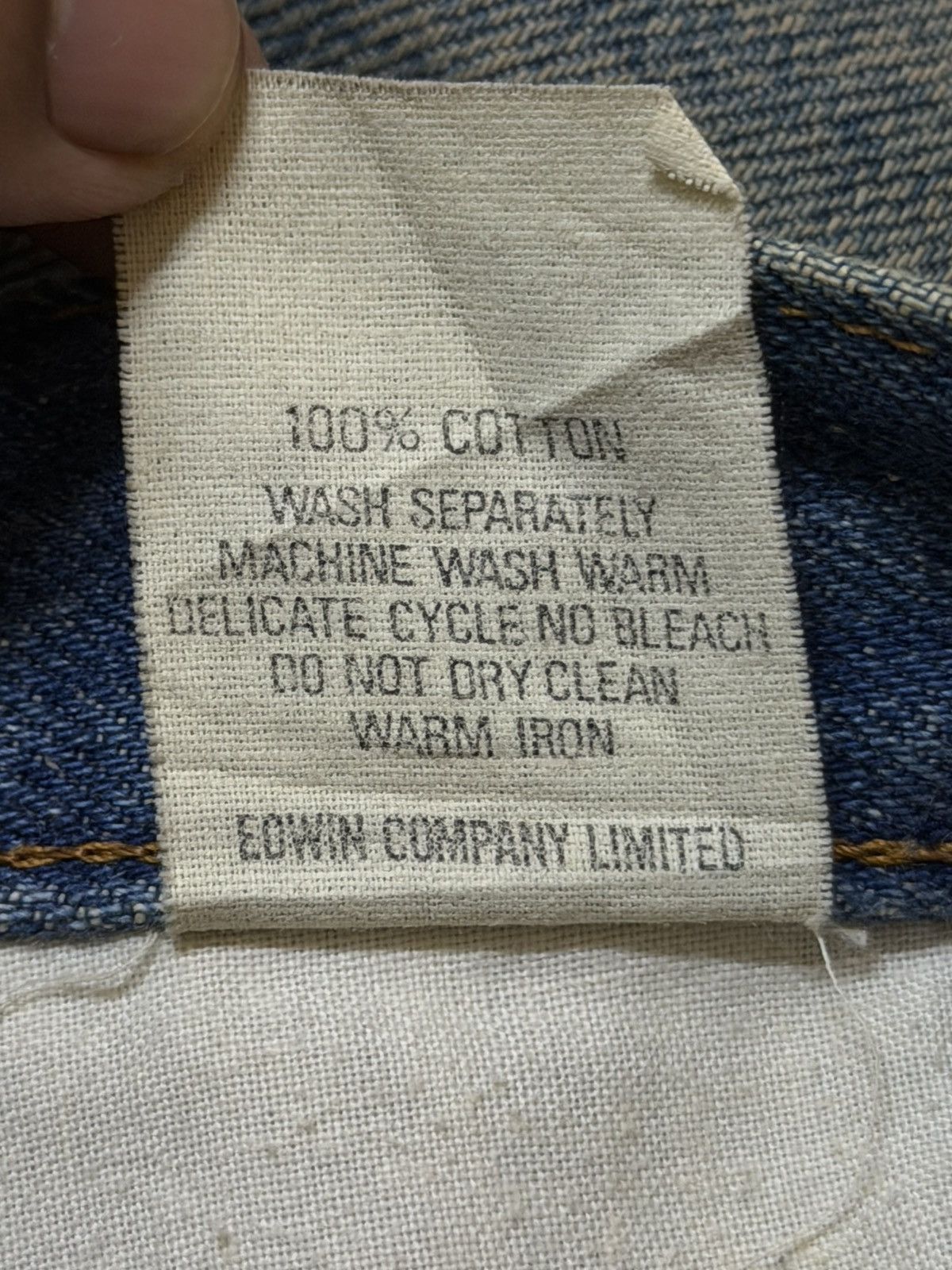 Edwin Vintage 90s Edwin Made In Italy Mud Wash Faded Whisker Style Size US 28 / EU 44 - 10 Thumbnail