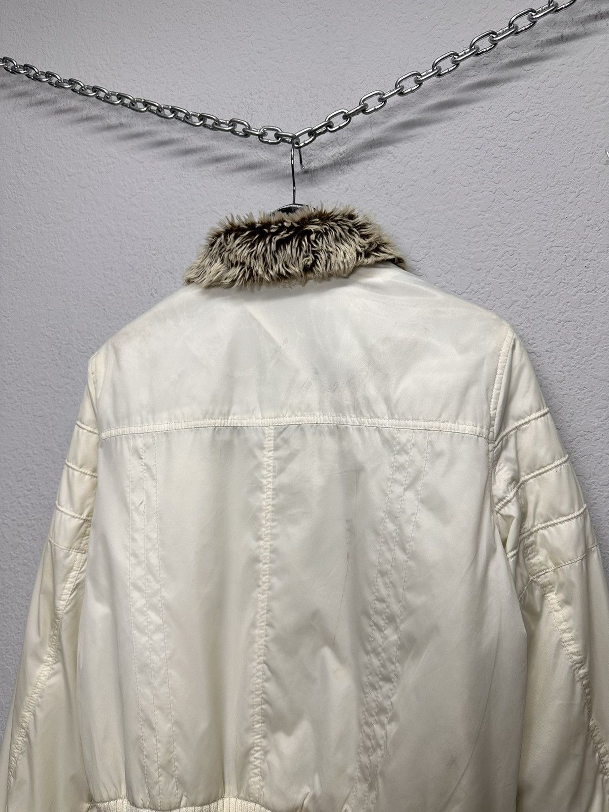 Le Grande Bleu (L.G.B.) Vintage Army Military Fur Hood Jacket Y2K Utility Cropped Size M / US 6-8 / IT 42-44 - 11 Thumbnail