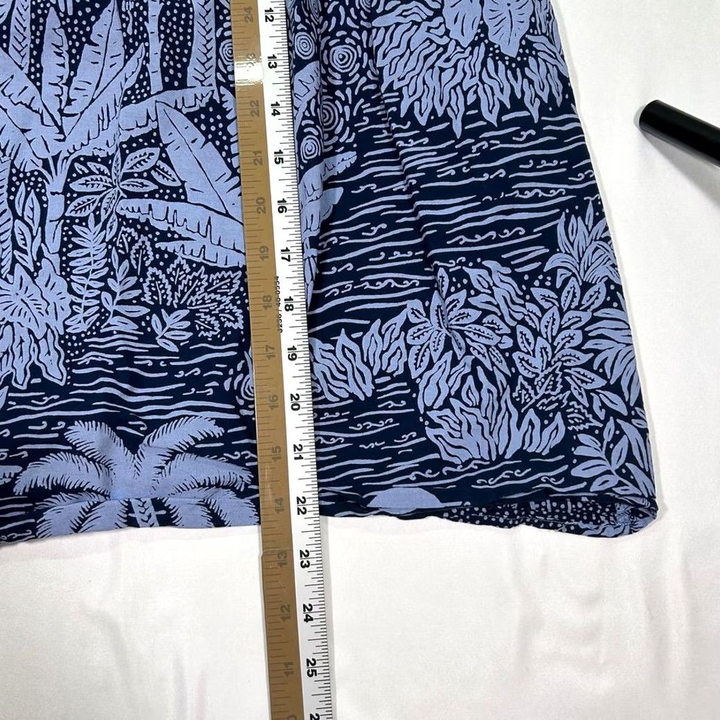 H&M Desmond Dempsey x H& Tropical Palm Print Tank Top - Womens Med M Navy Blue Size M / US 6-8 / IT 42-44 - 6 Thumbnail