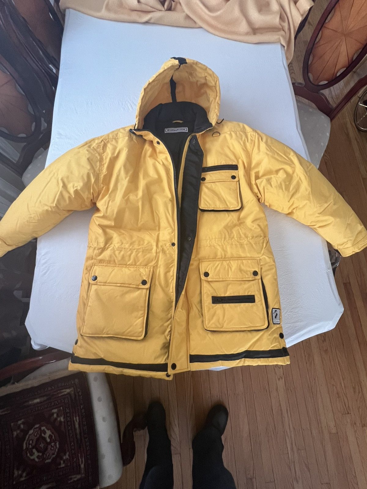 Other Vintage 90s Barometer Yellow Down Parka (NWT) Size US L / EU 52-54 / 3 - 7 Thumbnail