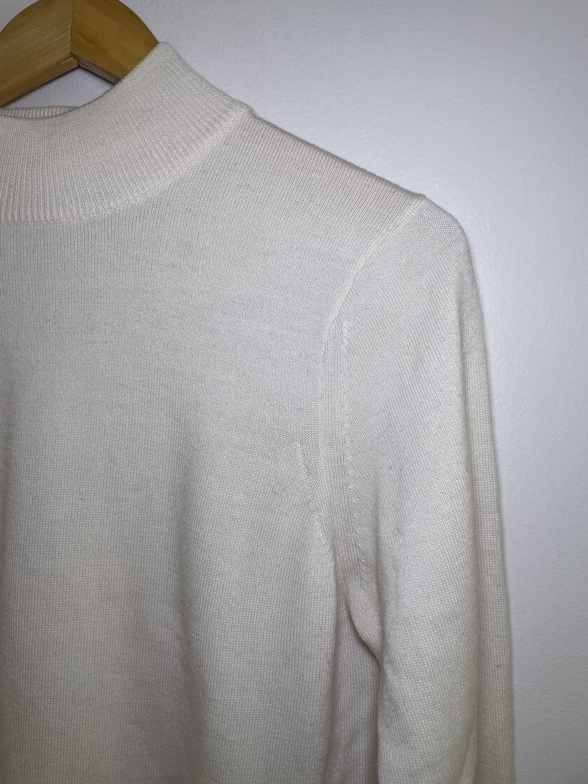 Sandro Sandro Paris Ecru Mock Neck Sweater – Industrial Size US XS / EU 42 / 0 - 4 Thumbnail