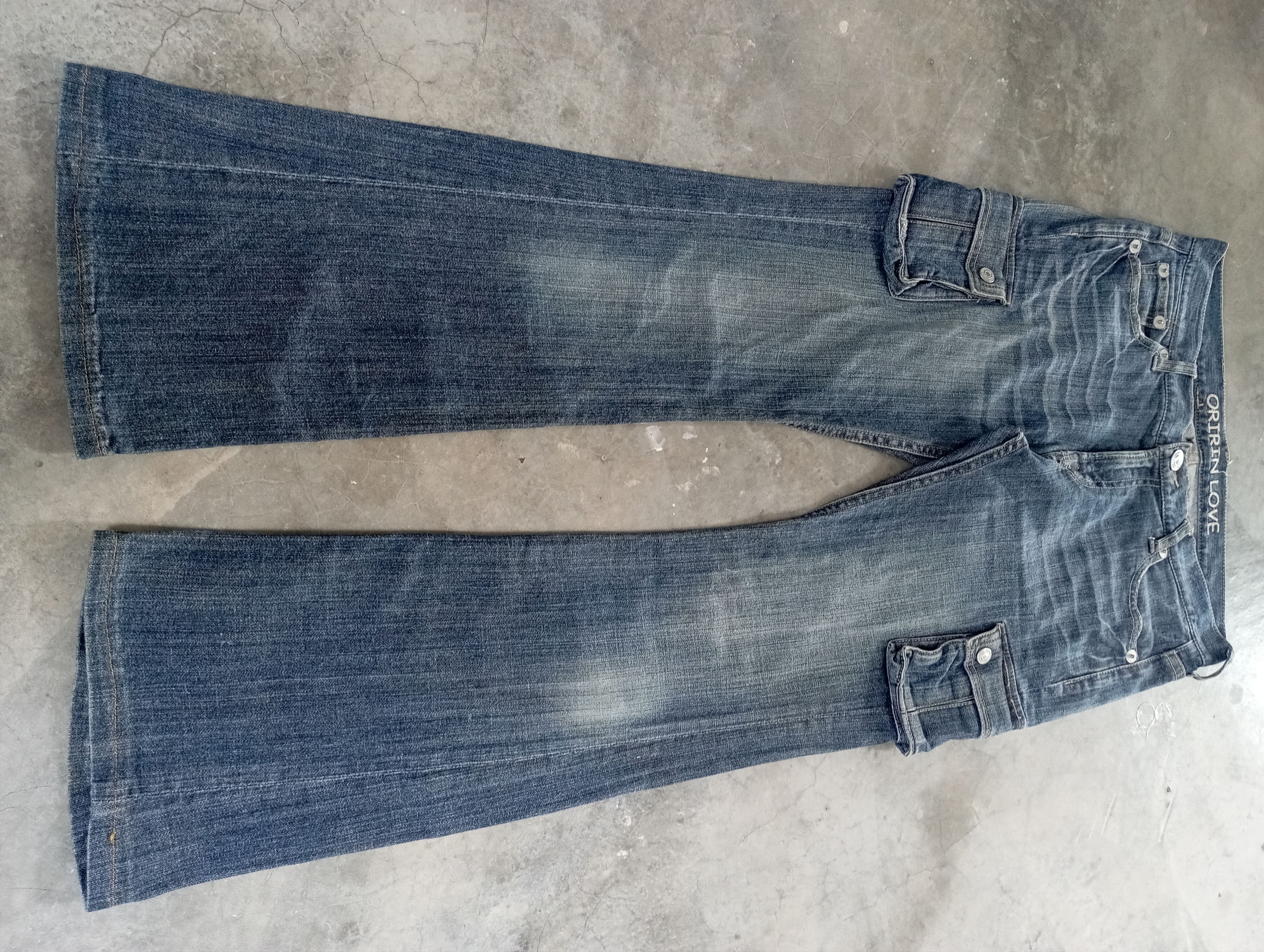 Image of If Six Was Nine x Jean Flare Jeans Japan Oririn Cargo Bootcut Bellbottom Jeans, Men's (Size 31)