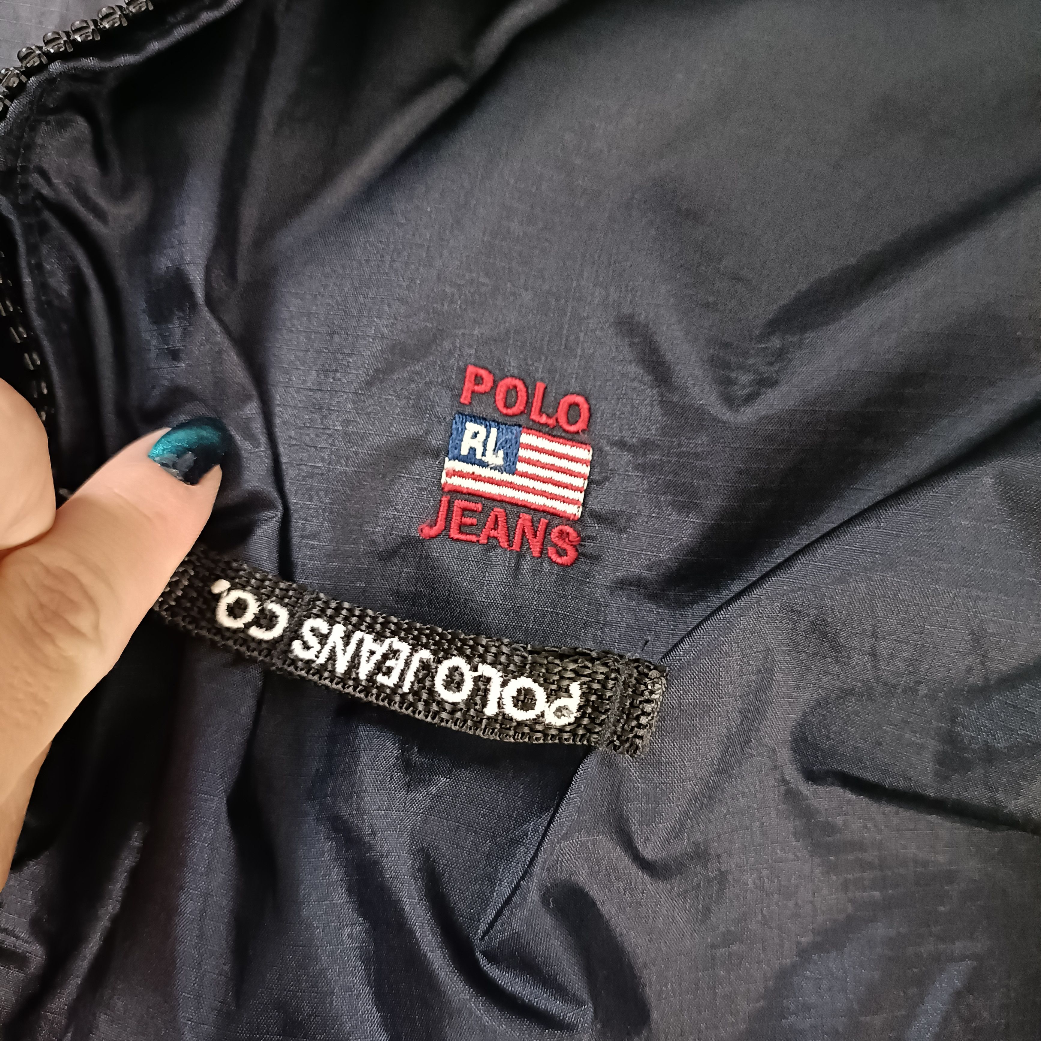 Ralph Lauren × Vintage Men's Navy Jacket Vintage ! Size US L / EU 52-54 / 3 - 4 Thumbnail
