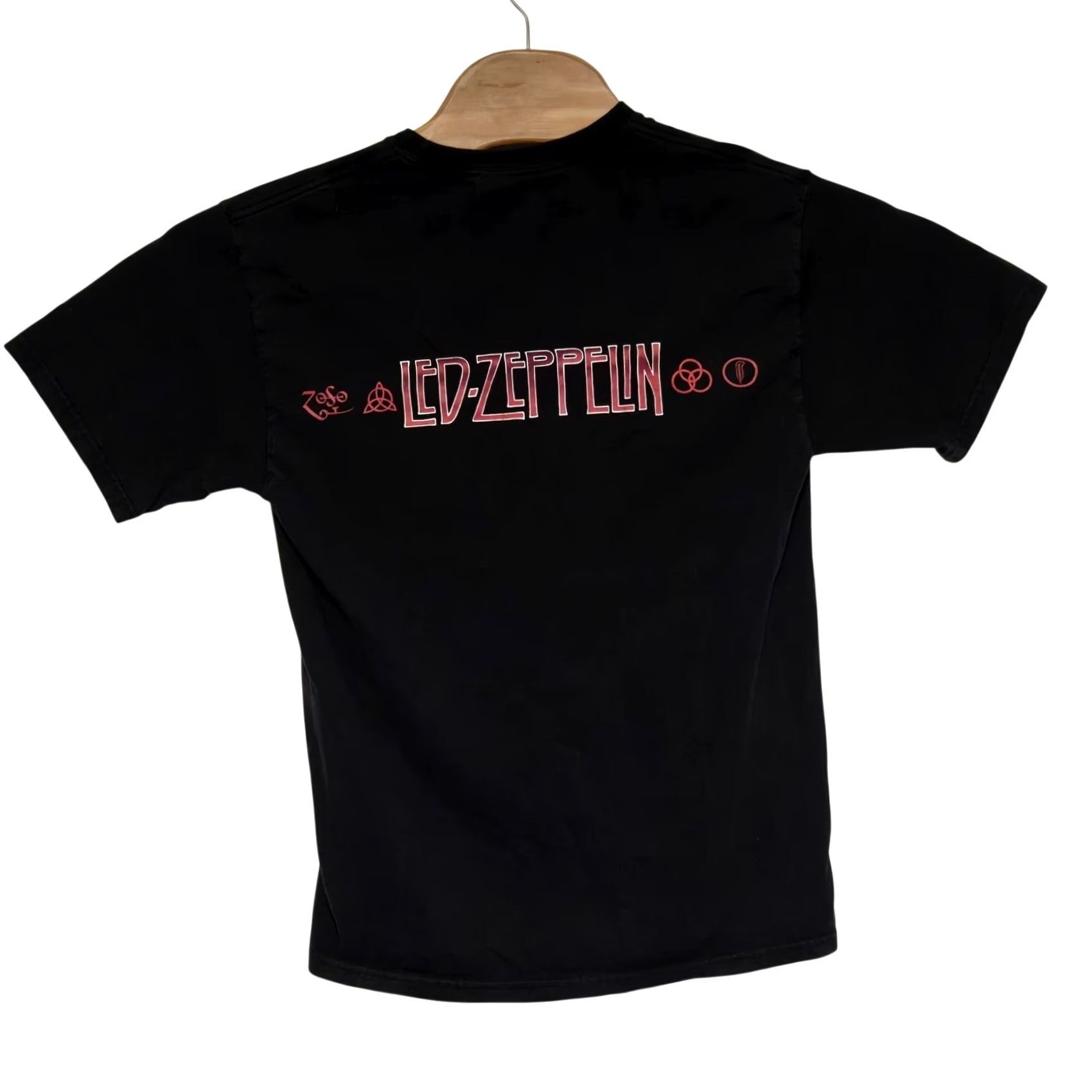 Hanes VINTAGE Led Zeppelin ZOSO Swan Song Black Album Band T Shirt Mens Medium Black Hanes M Shirt Size US M / EU 48-50 / 2 - 6 Thumbnail