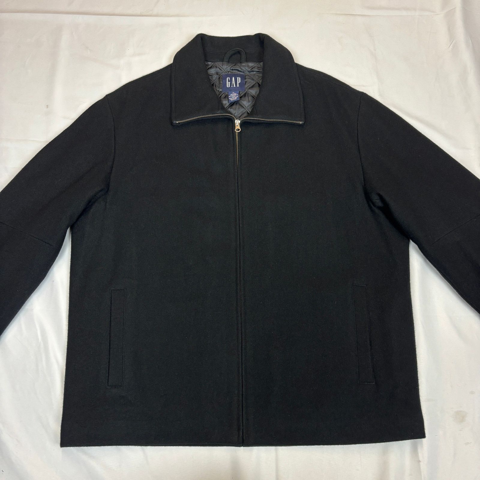Gap Vintage Gap Wool Zip Jacket Men's XL Quilted Lined Coat y2k Size US XL / EU 56 / 4 - 2 Thumbnail