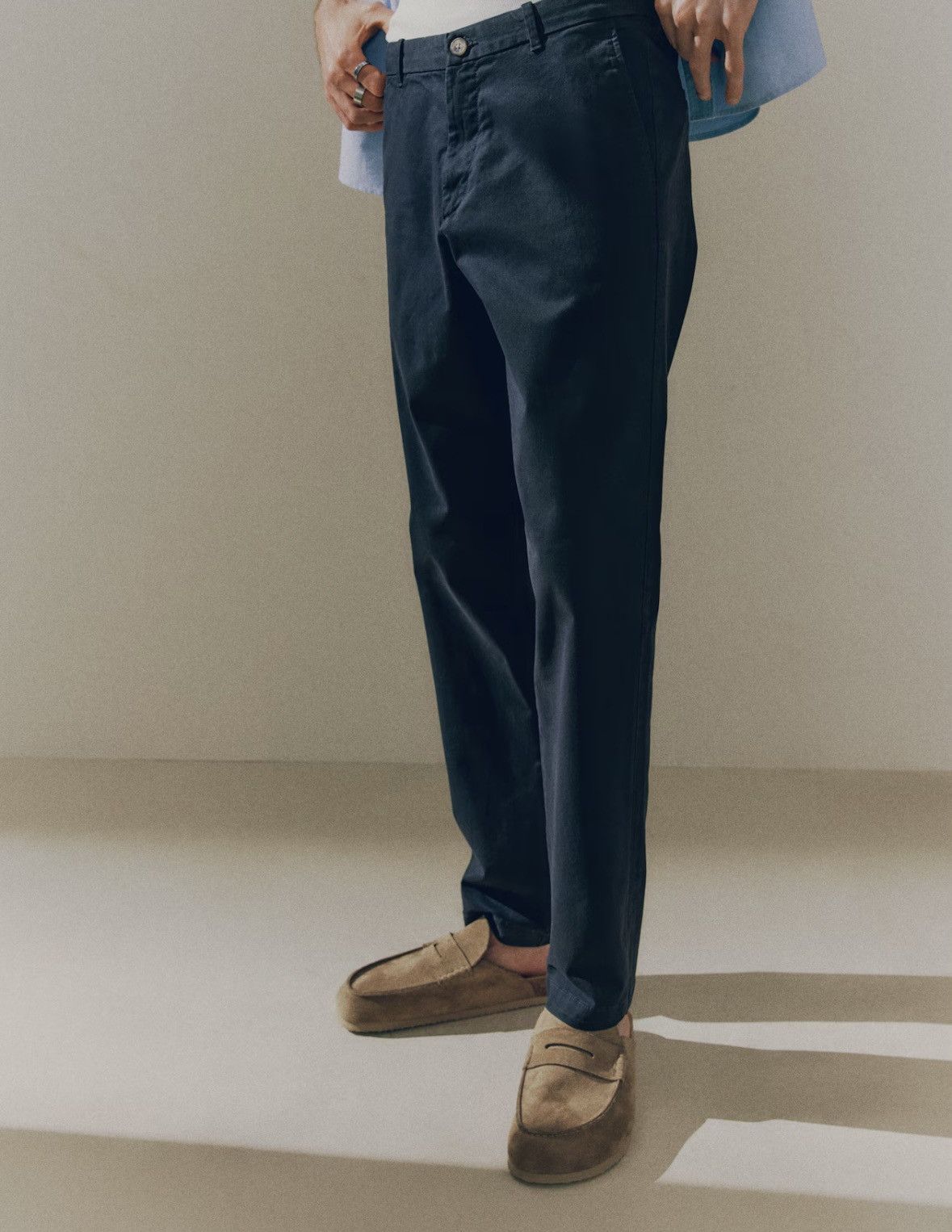 H&M H&M L.O.G.G. SLIM-FIT COTTON CHINOS Size US 32 / EU 48 - 10 Thumbnail