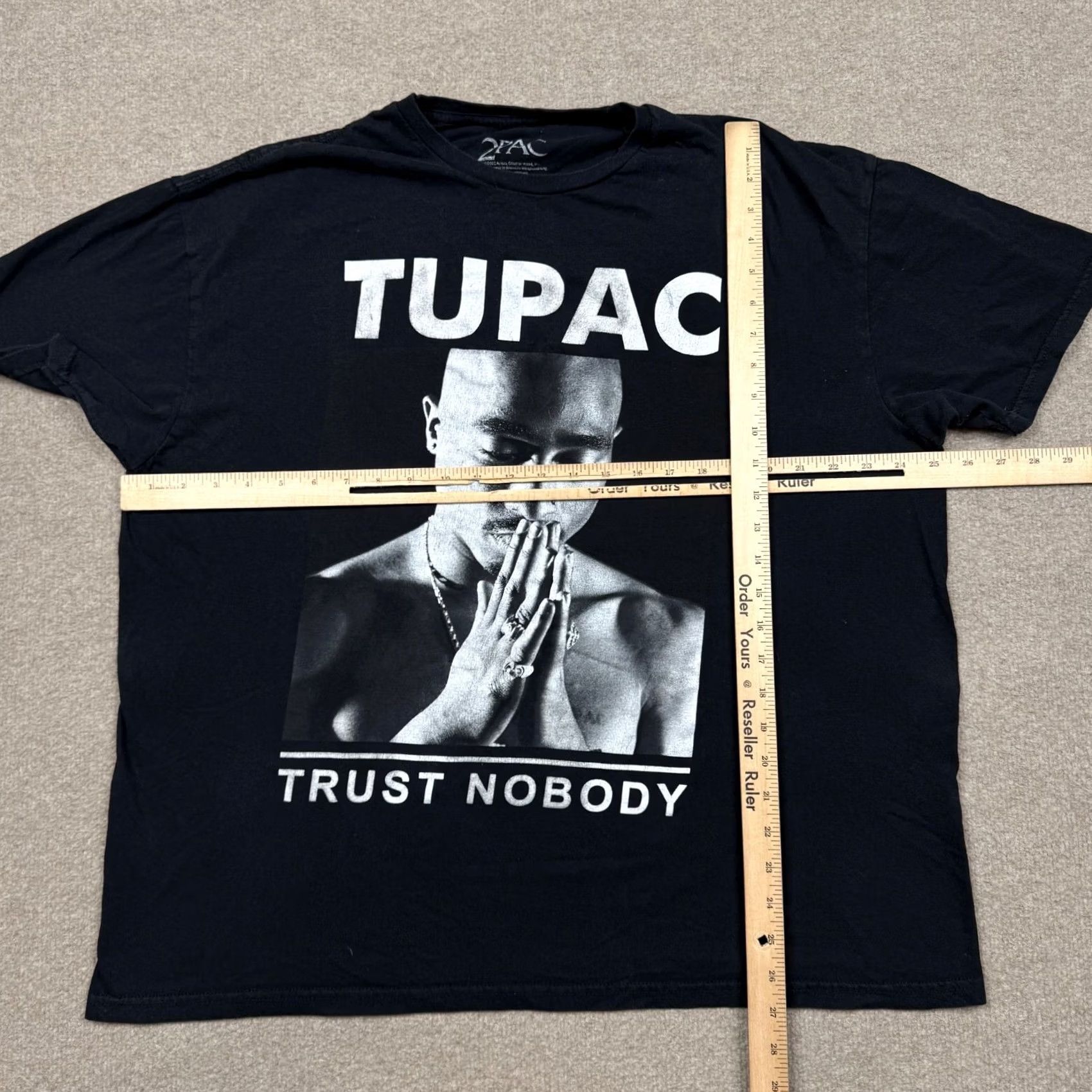 Vintage Tupac Graphic T Shirt 2XL Black Short Sleeve Crew Neck Casual 90s Hip Hop Mens Size US XXL / EU 58 / 5 - 5 Thumbnail