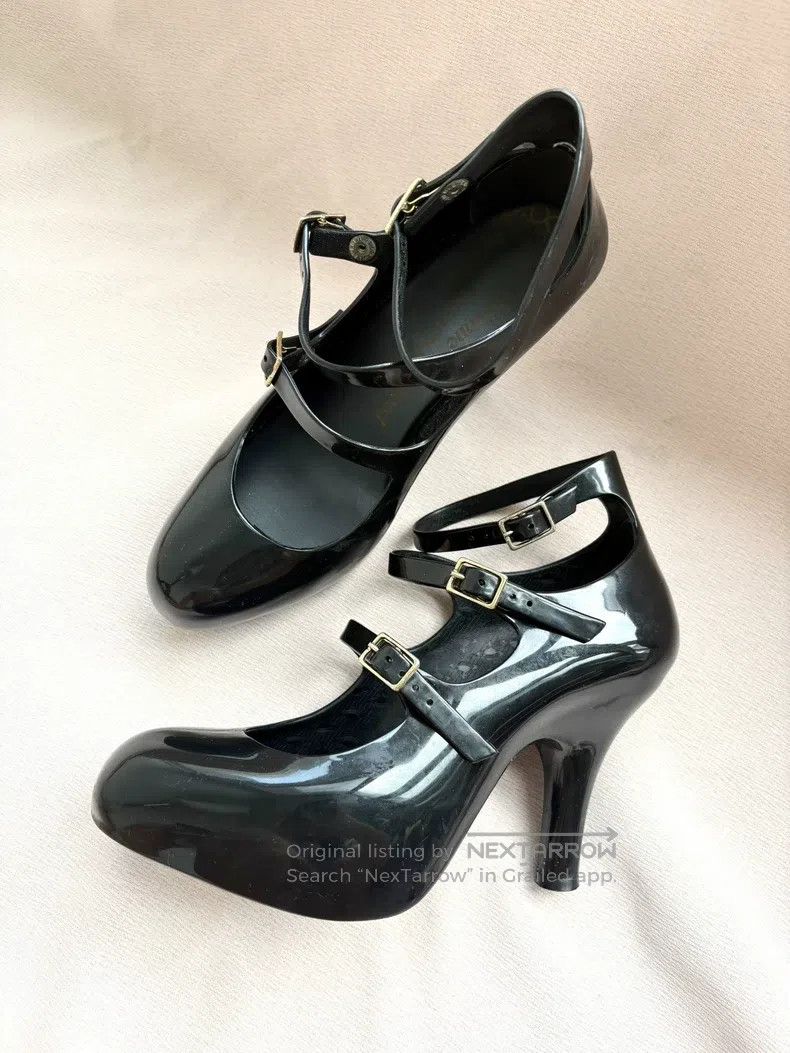 Vivienne Westwood Vivienne Westwood Black Mary Jane Jelly Heel High Heels Size US 8.5 / IT 38.5 - 1 Thumbnail