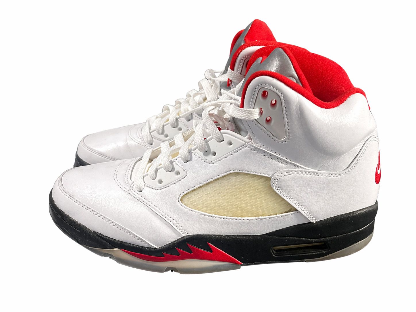 Jordan Brand Air Jordan 5 Fire Red 2020 Silver Tongue SZ 9 Size US 9 / EU 42 - 1 Thumbnail