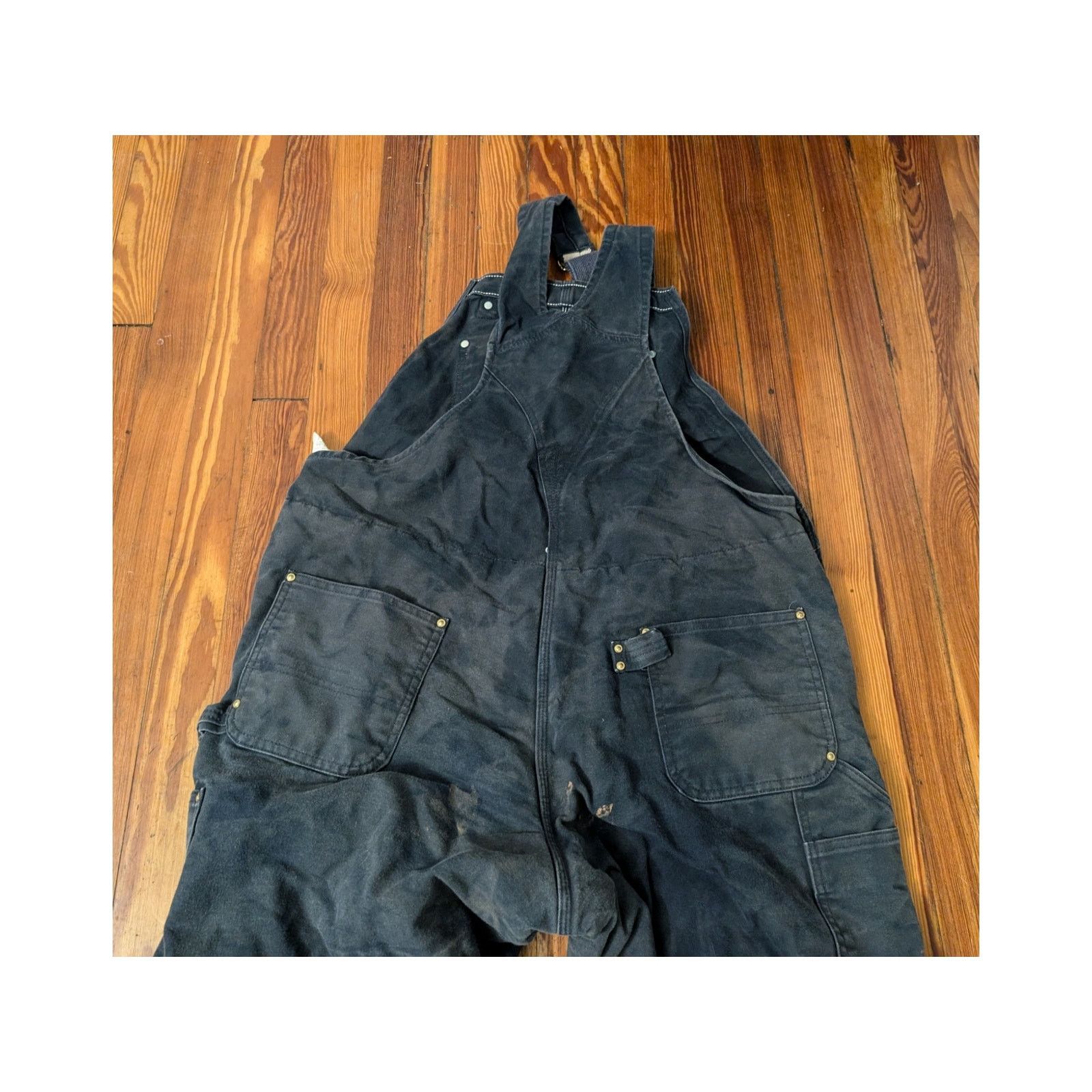 Carhartt Carhartt VTG Overalls Blue Size 44X30 Distressed Made in USA Size US 44 / EU 60 - 4 Thumbnail