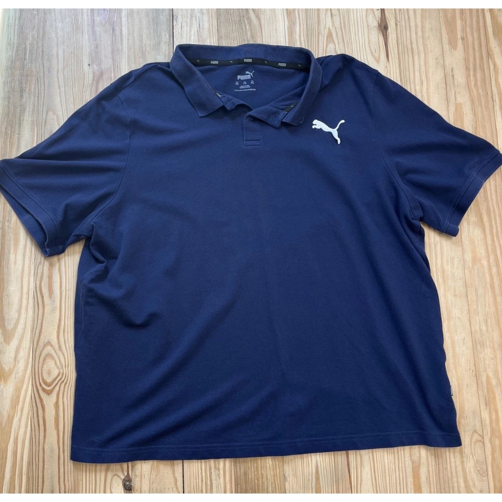 Puma PUMA Men's Size 2XL Essentials Pique Polo Dark Blue Size US XXL / EU 58 / 5 - 1 Thumbnail
