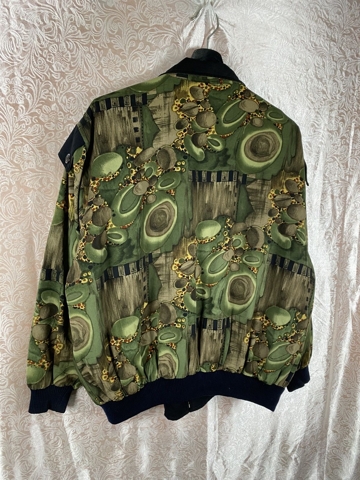 Vintage Toupez Vintage Abstract Pattern Jacket Green Artistic Print Size US L / EU 52-54 / 3 - 13 Thumbnail