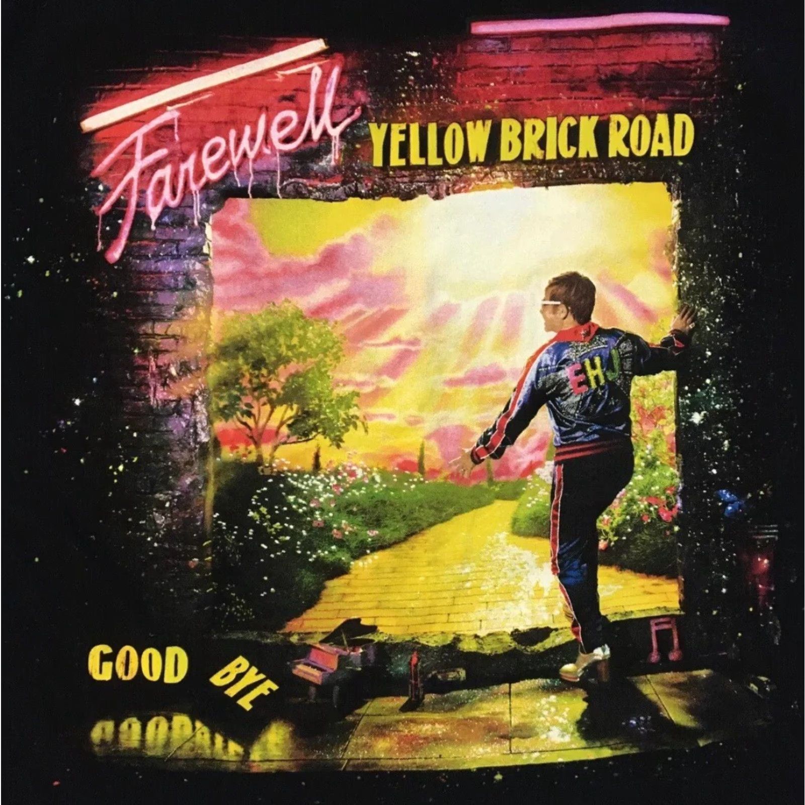 Vintage VINTAGE Elton John Farewell Yellow Brick Road Tour Shirt L Men's Black Rock Concert Band Retro Graphic Tee Size US L / EU 52-54 / 3 - 3 Thumbnail