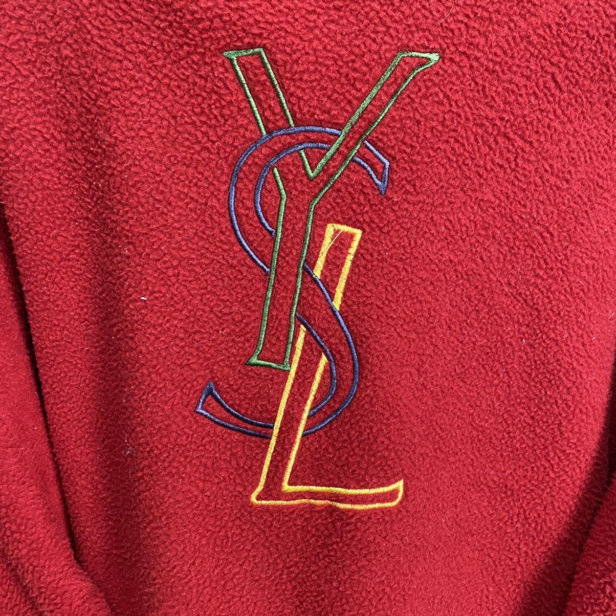 Vintage Yves Saint Lauren vintage big logo back zipper fleece Size US L / EU 52-54 / 3 - 10 Thumbnail