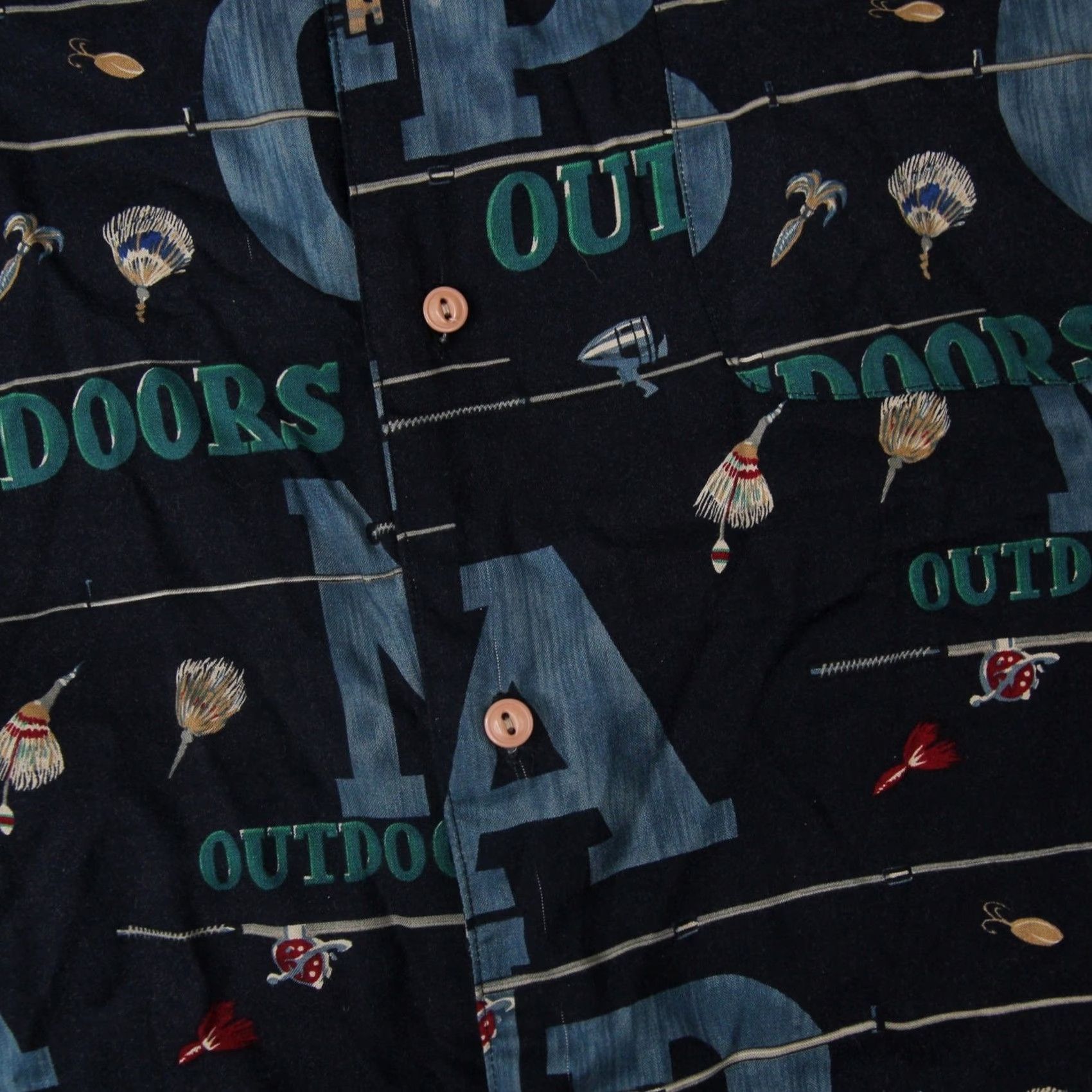 Pendleton VINTAGE Pendleton Shirt Men L %100 Rayon Allover Print Camp Fishing Shirt Size US L / EU 52-54 / 3 - 3 Thumbnail