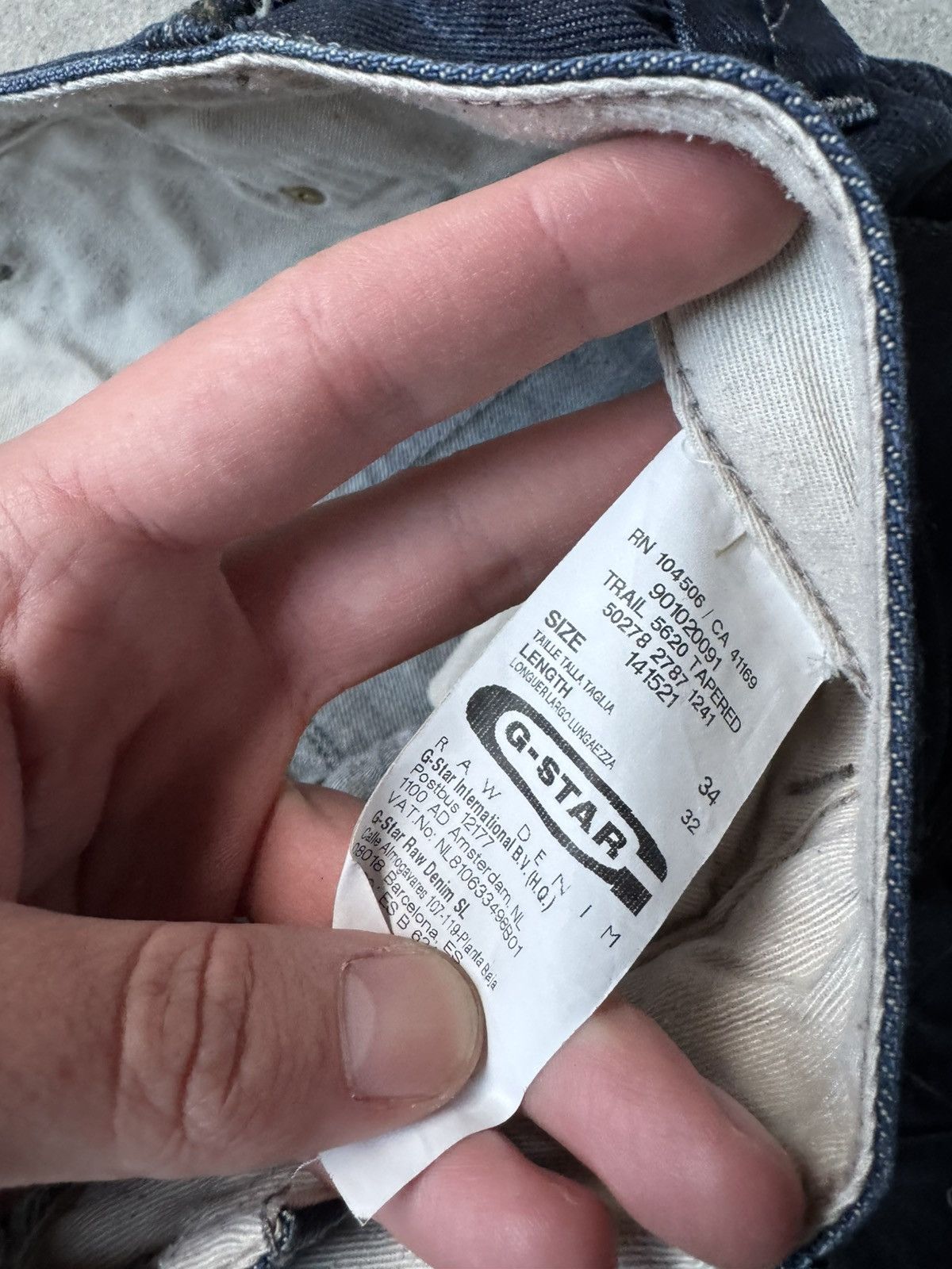 G-Star × If Six Was Nine × Vintage Vintage G Star Raw Waxed Jeans 33/01 Size US 34 / EU 50 - 9 Thumbnail