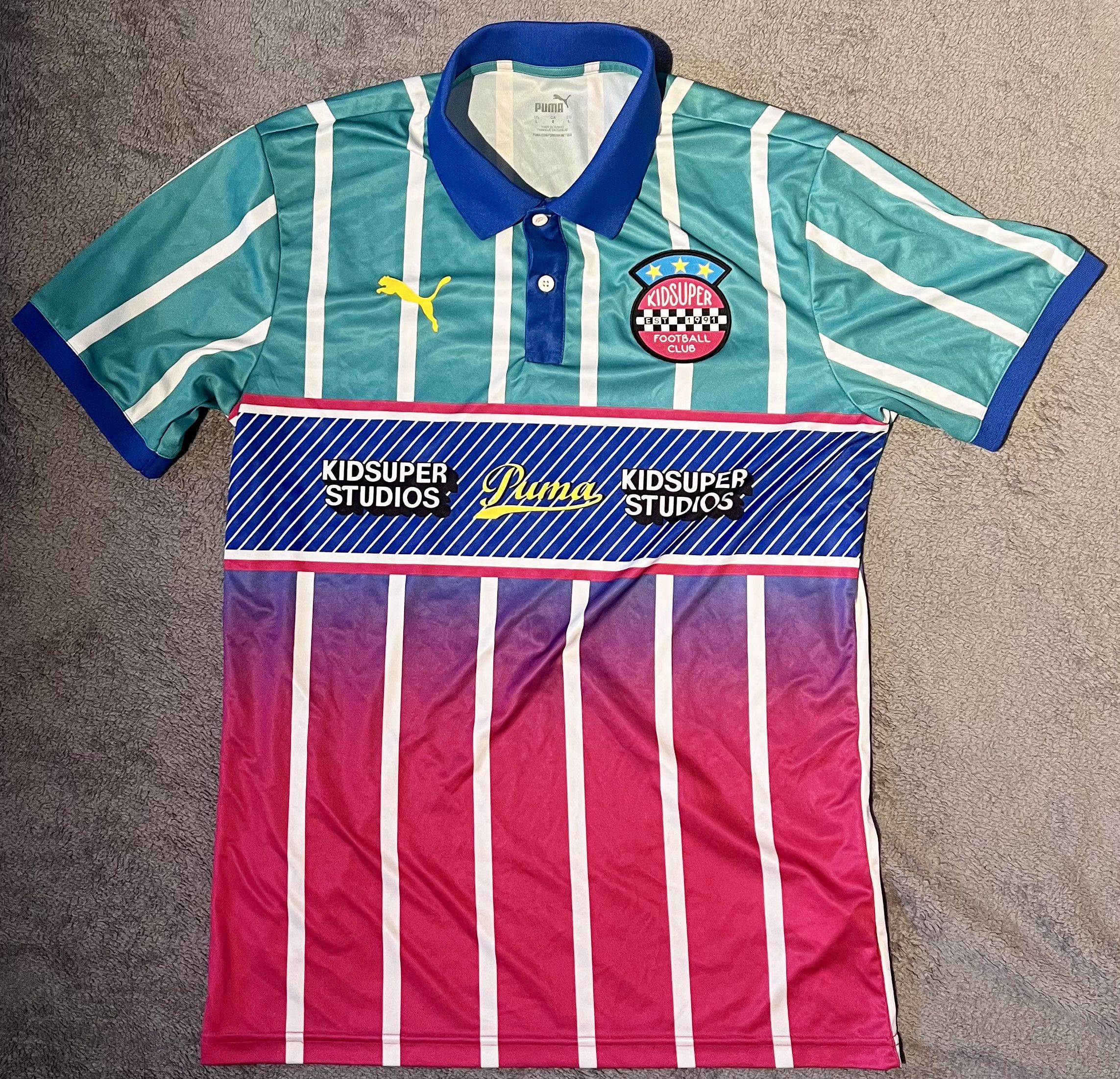 KidSuper × Puma Puma x KidSuper Jersey - Spectra Green Size US L / EU 52-54 / 3 - 3 Thumbnail