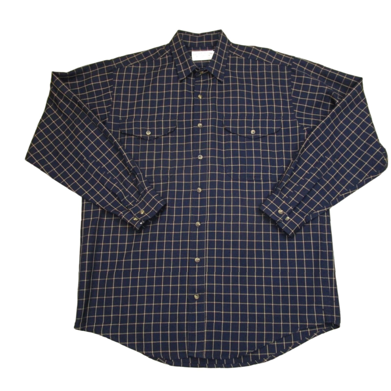 Filson VINTAGE Filson Shirt Men XL Blue Check Wool Long Sleeve Button Down Size US XL / EU 56 / 4 - 1 Thumbnail