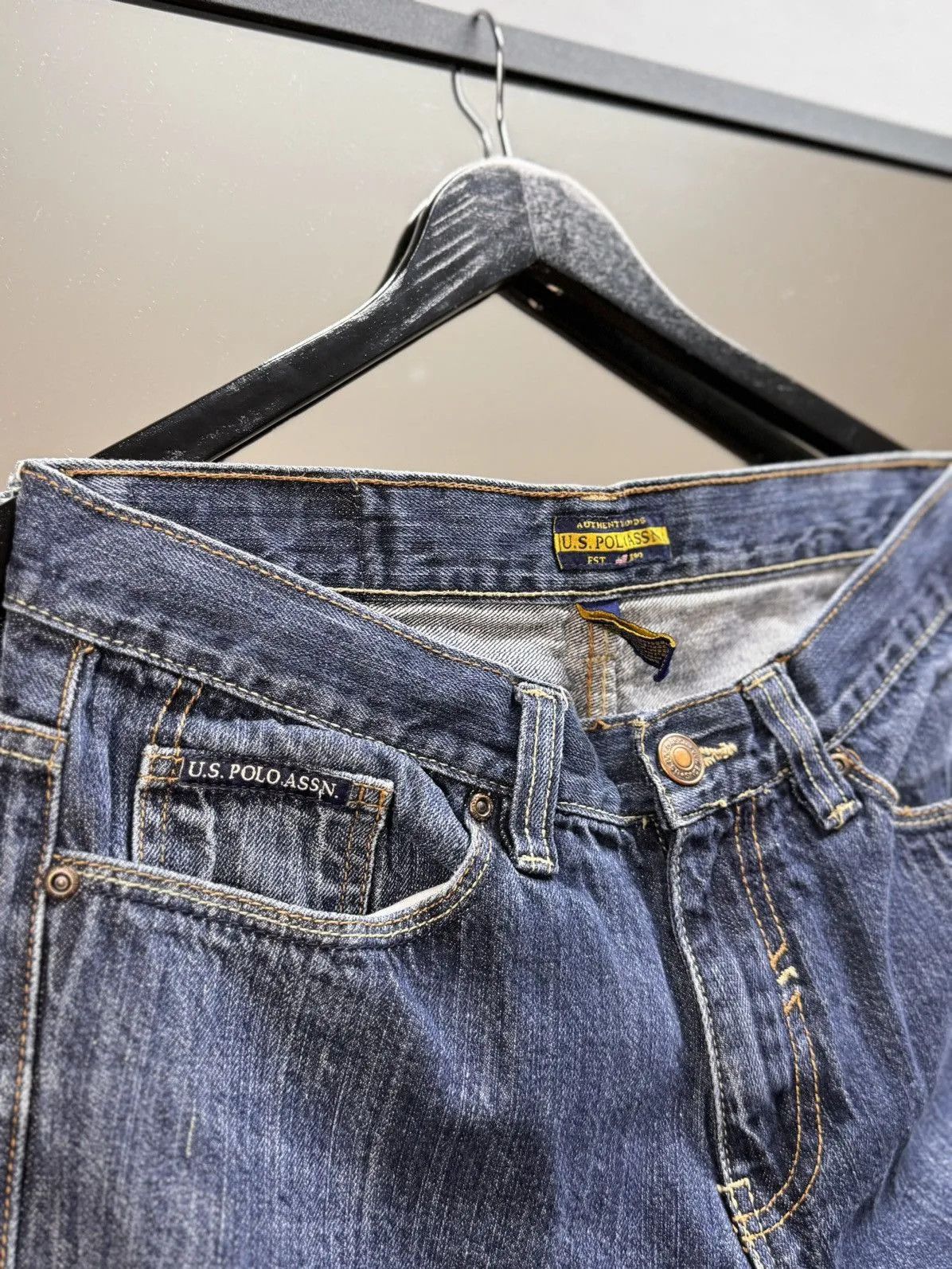 Polo Ralph Lauren 👉 Vintage Polo Ralph Lauren Jeans Denim Baggy Pants Armani Size US 32 / EU 48 - 11 Thumbnail