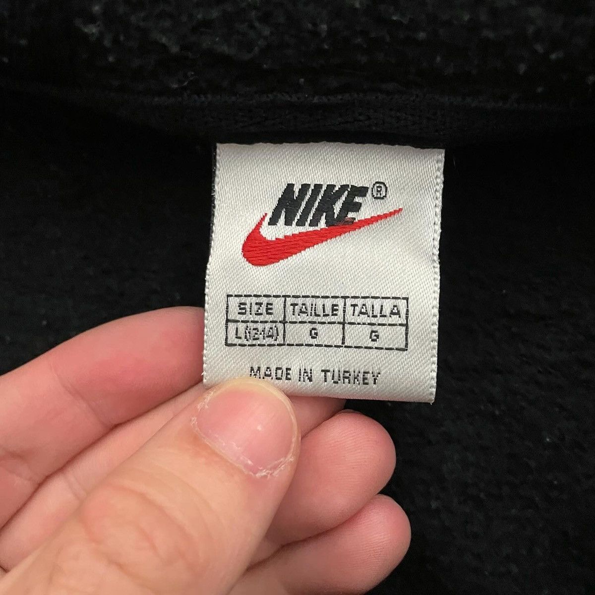 Nike × Vintage Vintage Nike Small Swoosh 90s Zip Hoodie Size L / US 10 / IT 46 - 3 Thumbnail