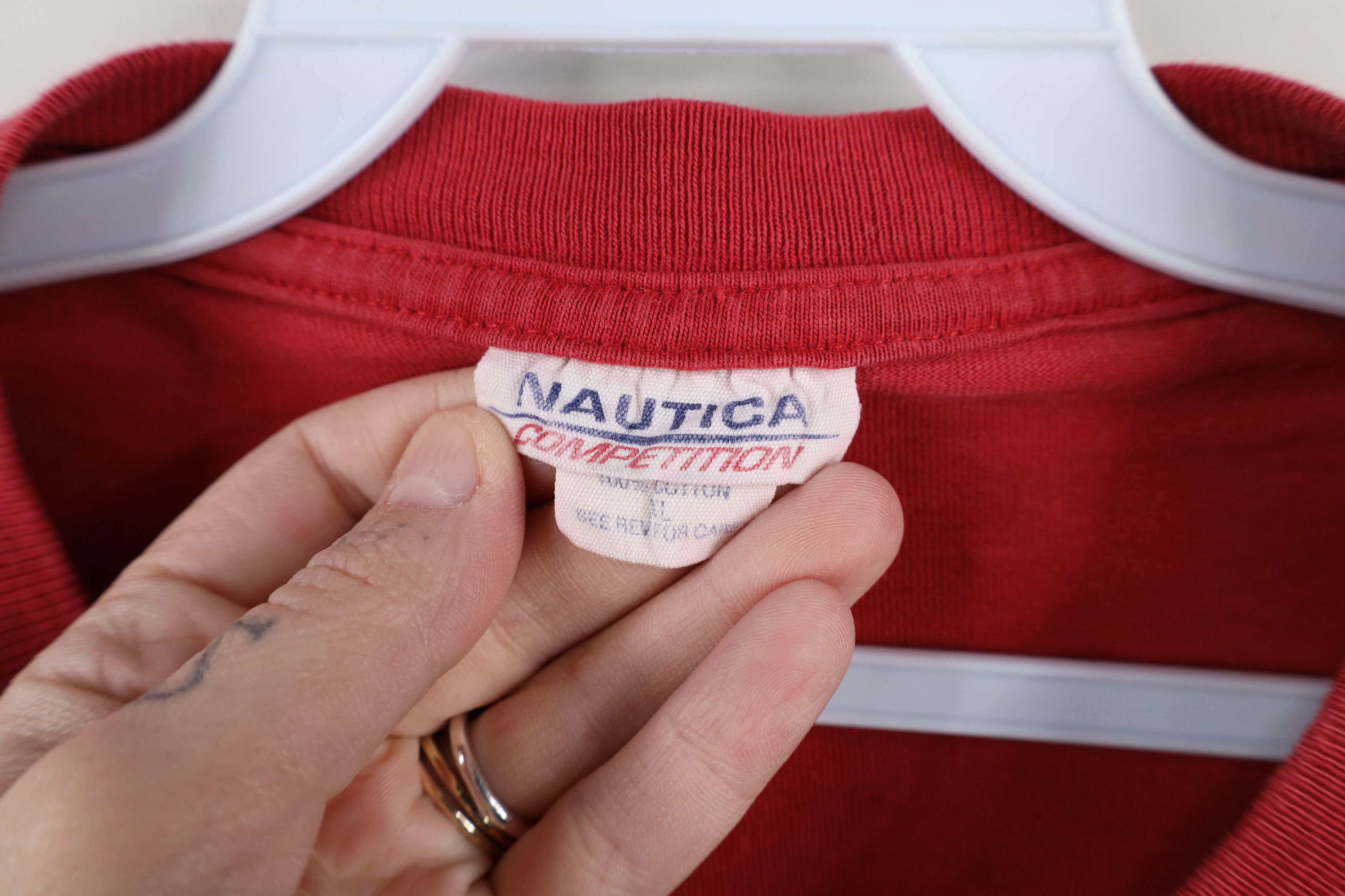 Nautica × Vintage Vintage 90s Nautica Competition Long Sleeve T-Shirt USA Size US XL / EU 56 / 4 - 7 Thumbnail