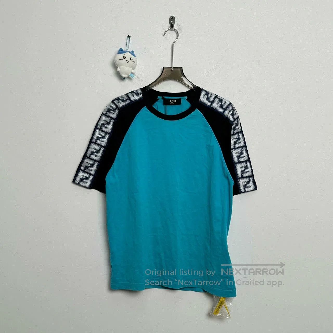Fendi Fendi Blue and Black Logo Short Sleeve XL. Size US XL / EU 56 / 4 - 1 Thumbnail