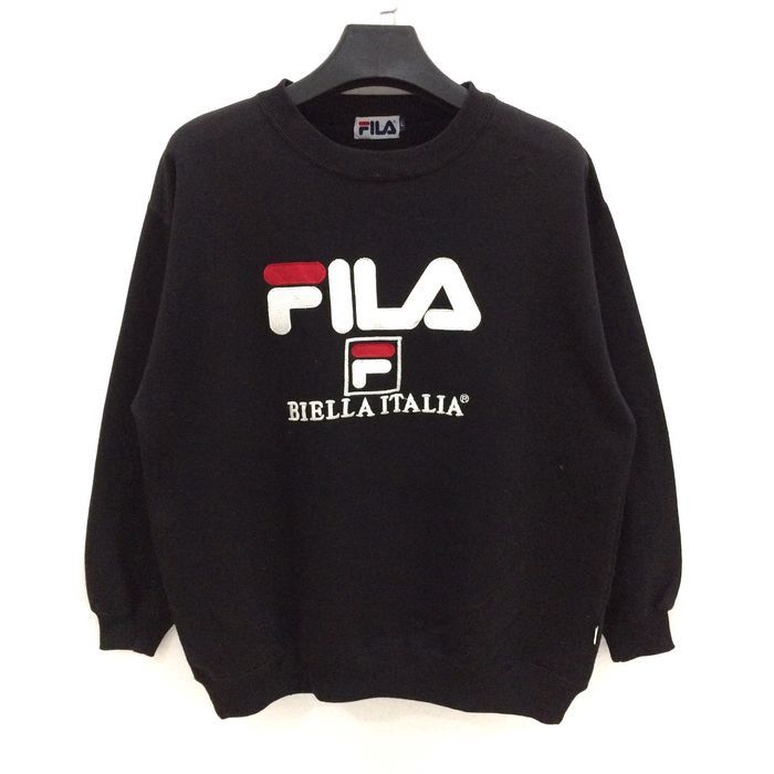 Fila × Vintage Fila Biella Italia Big Logo Sweatshirt Size US L / EU 52-54 / 3 - 1 Thumbnail
