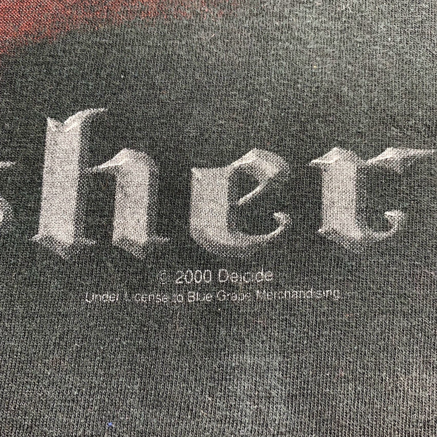 Vintage VINTAGE Deicide T-Shirt Mens XL Crew Neck Short Sleeve Black Graphic Print 90s Metal Basher Size US XL / EU 56 / 4 - 2 Thumbnail