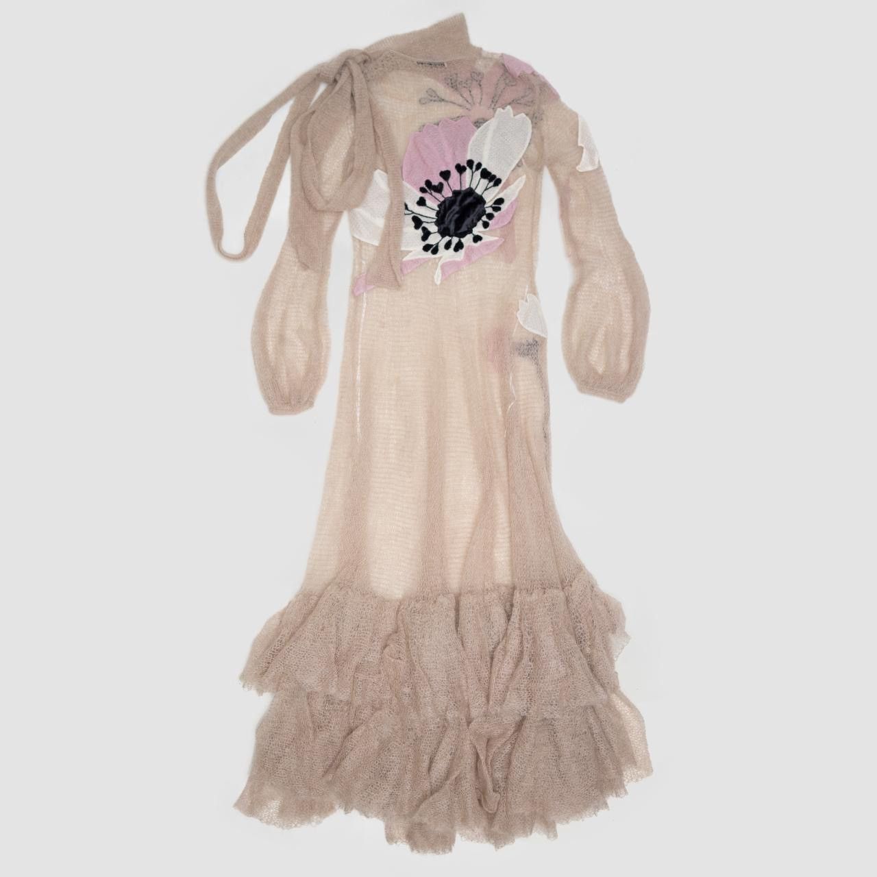 Valentino fall 2018 Embellished Mohair-knit Pink Gown Size M / US 6-8 / IT 42-44 - 2 Thumbnail