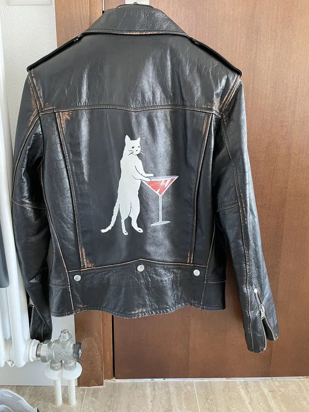 Saint Laurent Paris SLP Martini Cat Leather Jacket Size US M / EU 48-50 / 2 - 2 Thumbnail