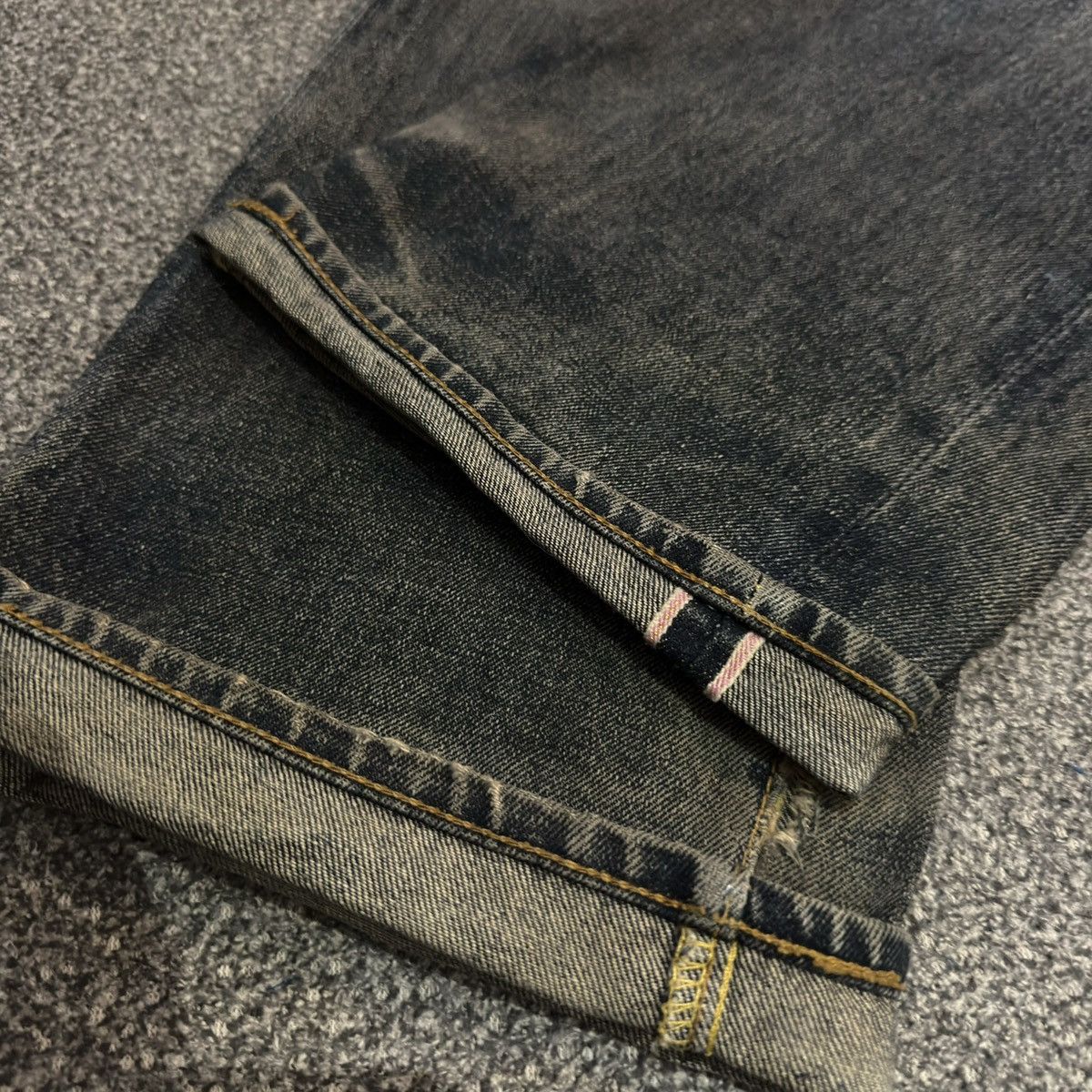 Studio D'Artisan Vintage Selvedge Dry Bones Fading Japanese Raw Denim Size US 32 / EU 48 - 6 Thumbnail