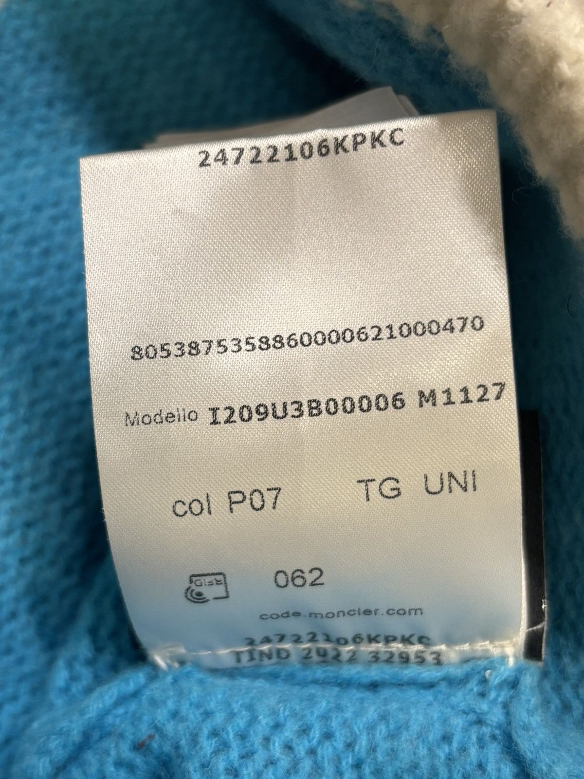 Moncler Moncler Fragment Beanie Blue Size ONE SIZE - 12 Thumbnail
