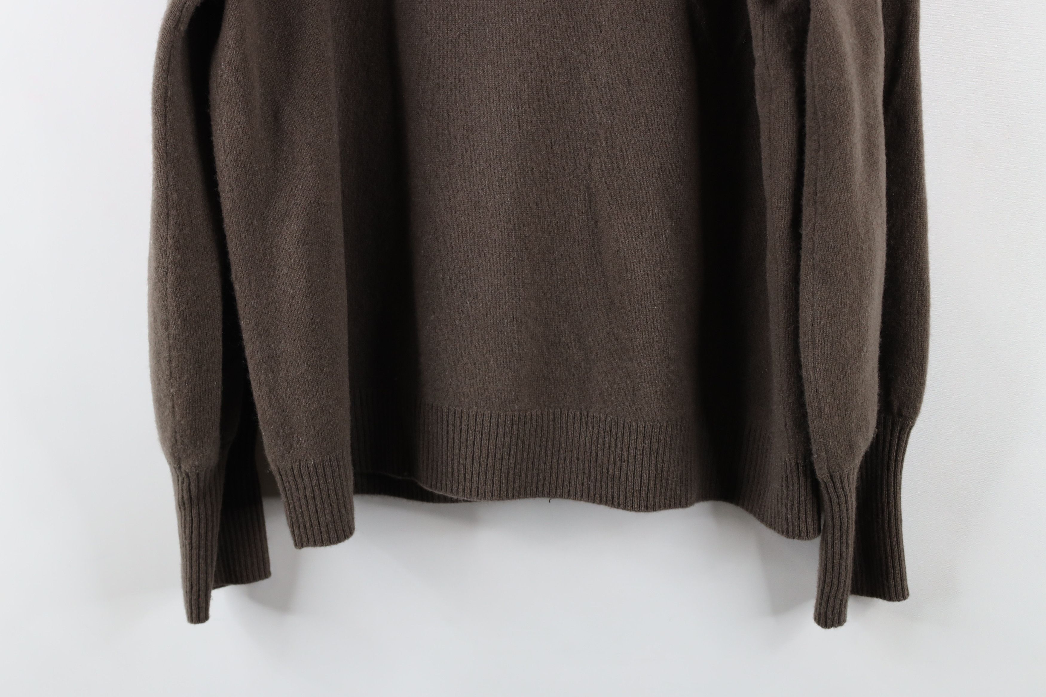 Orvis × Vintage Orvis Blank Soft Cashmere Knit Full Zip Hoodie Sweater Brown Size S / US 4 / IT 40 - 9 Thumbnail