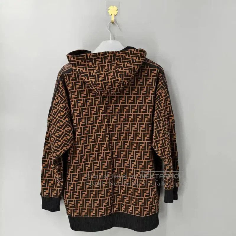 Fendi Fendi Brown Men's Hoodie with Logo . Size US S / EU 44-46 / 1 - 2 Thumbnail