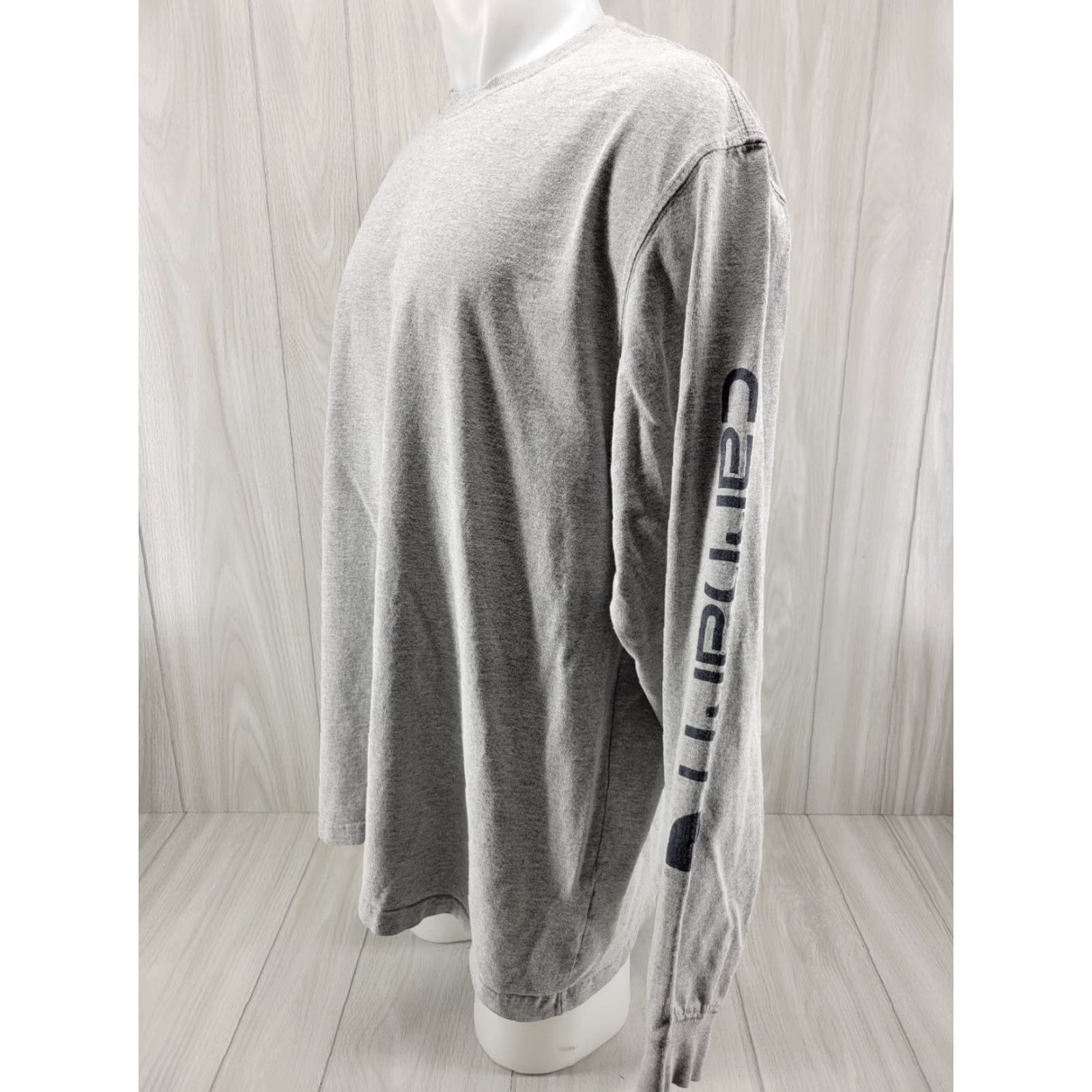 Carhartt VINTAGE Carhartt Mens Shirt 2XL Gray Long Sleeve Crew Neck Workwear Original Fit Shirt Size US XXL / EU 58 / 5 - 2 Thumbnail