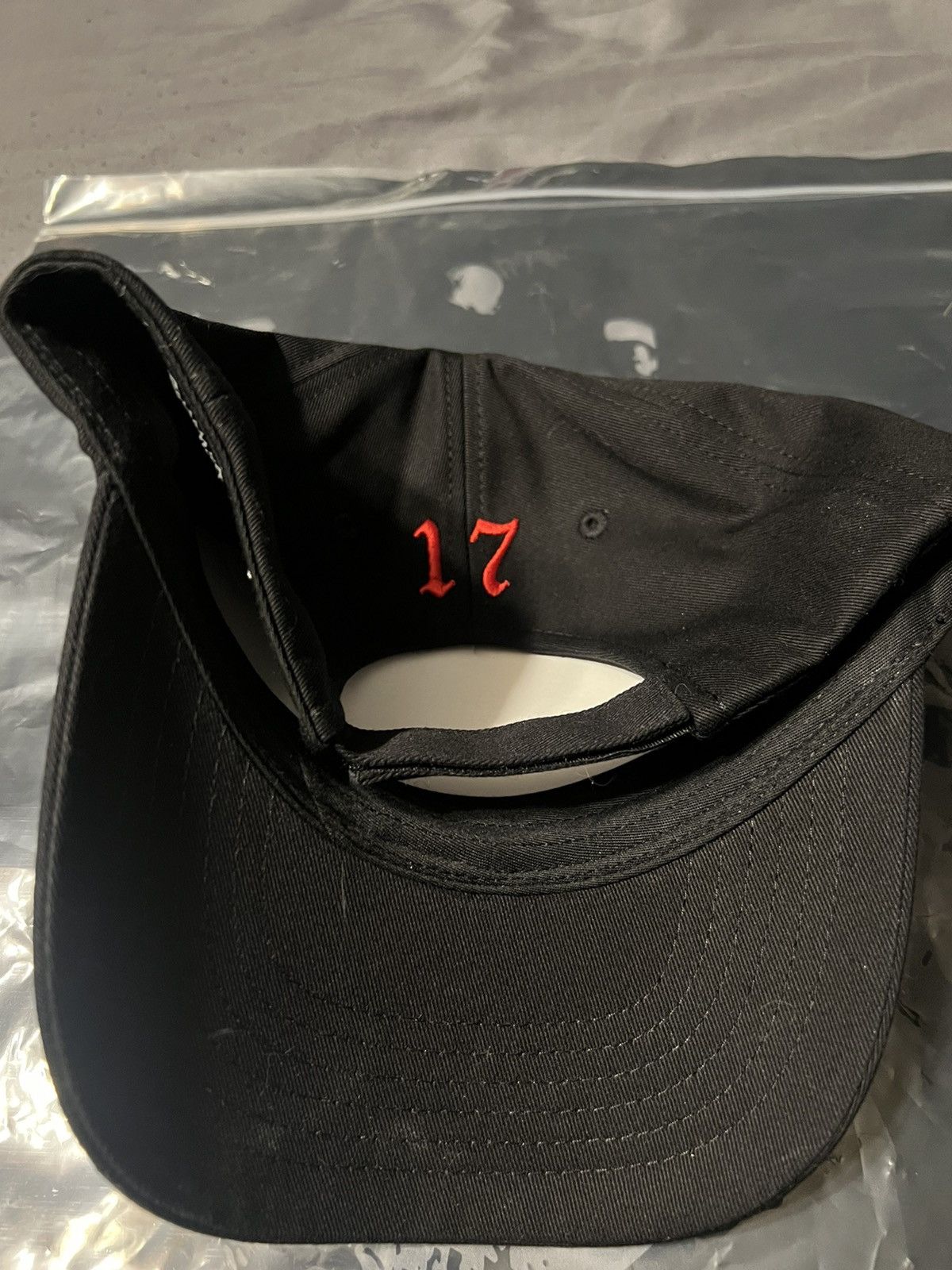 Revenge X “17” EMBROIDERED CAP BLACK/RED Size ONE SIZE - 5 Thumbnail