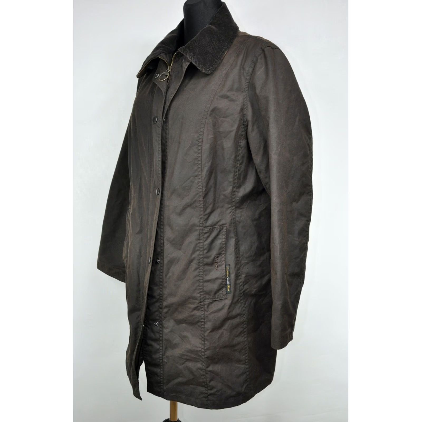 Barbour BARBOUR BELSAY Waxed Cotton Jacket Coat Brown size US 14 UK 18 Womens Regular Size XS? Size XL / US 12-14 / IT 48-50 - 5 Thumbnail