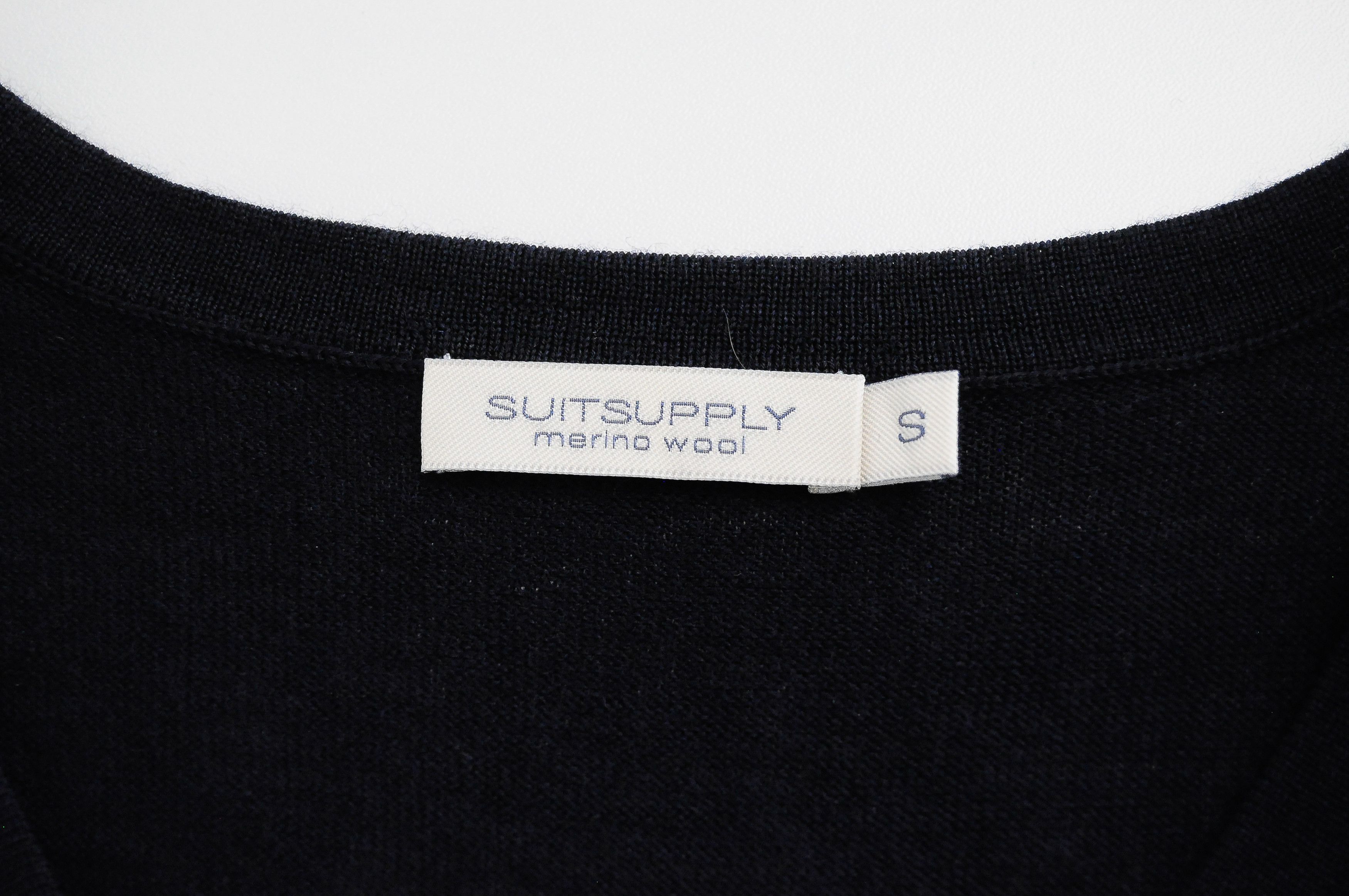 Suitsupply S Navy Merino Wool V-Neck Sweater 60285 Size US S / EU 44-46 / 1 - 5 Thumbnail