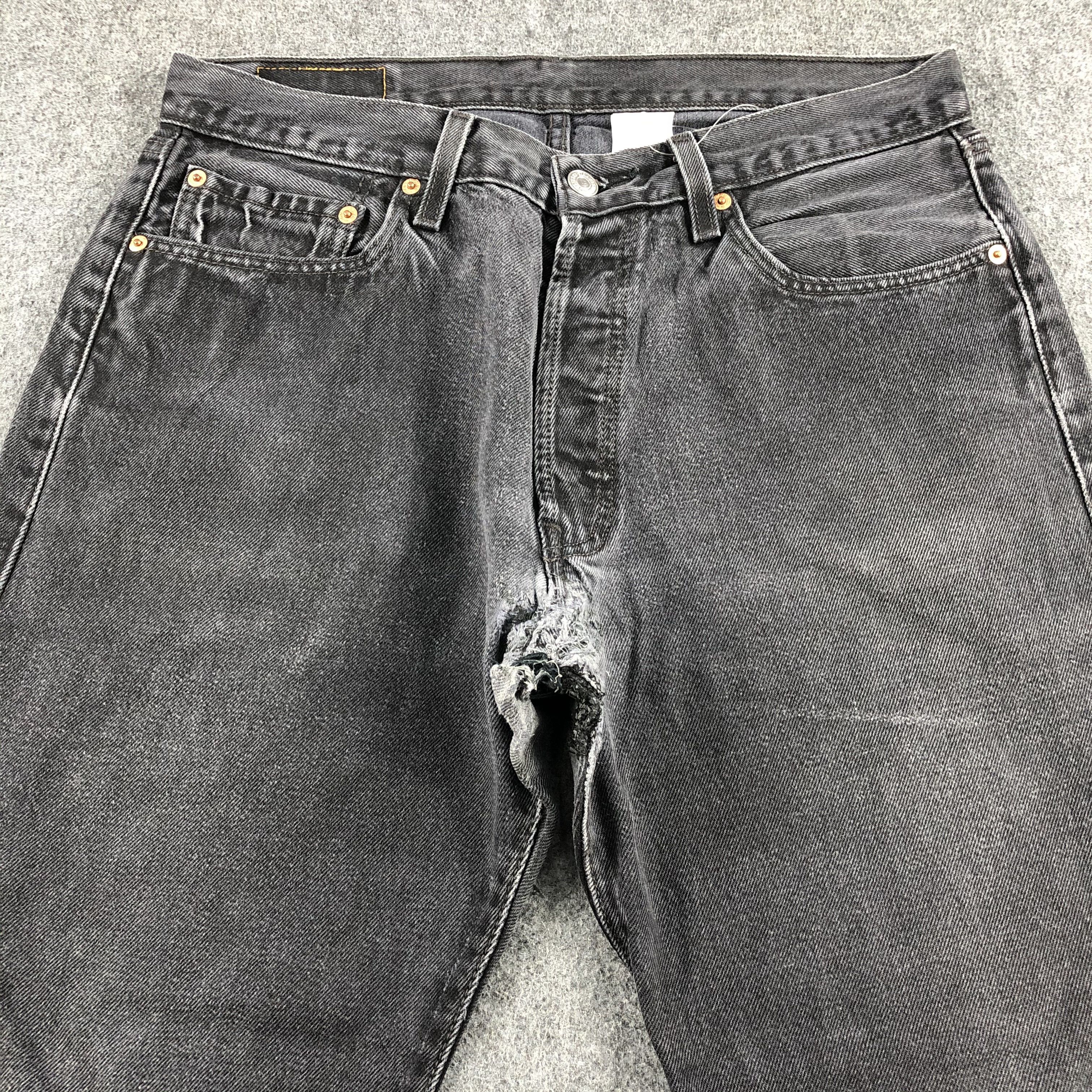 Levi's Vintage Distress Levis 501 Jeans-J1438 Size US 33 - 3 Thumbnail
