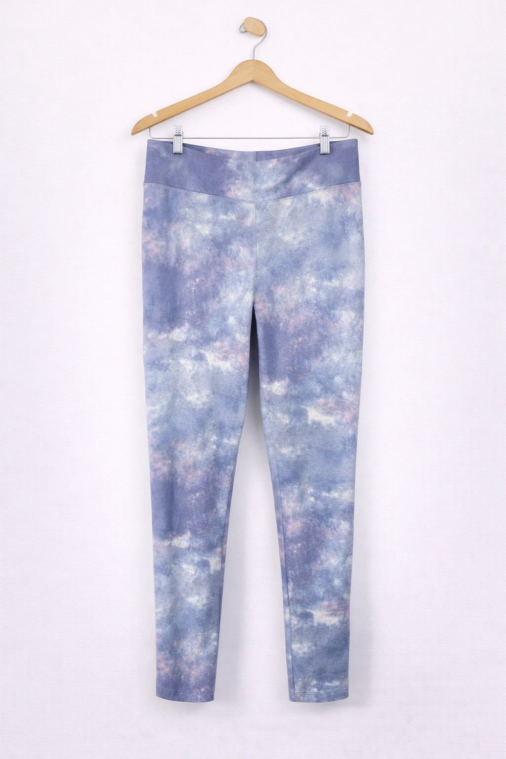 GU GU Active Blue Tie-Dye Leggings – Stretch Fitness Yoga Pants Size 26" / US 2 / IT 38 - 2 Thumbnail