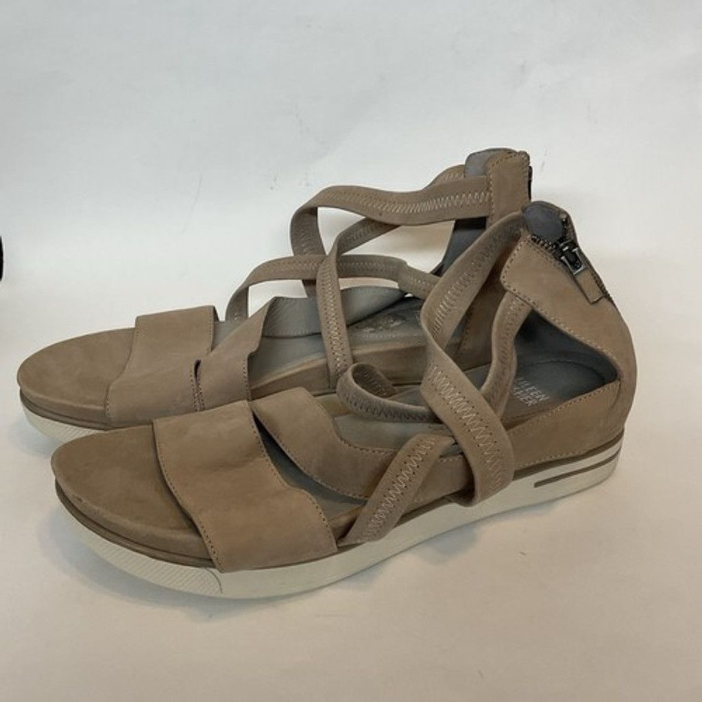 Eileen Fisher NWD Eileen Fisher Tan Zip Platform Sneaker Sandals Women 11 Size US 8 / IT 38 - 7 Thumbnail
